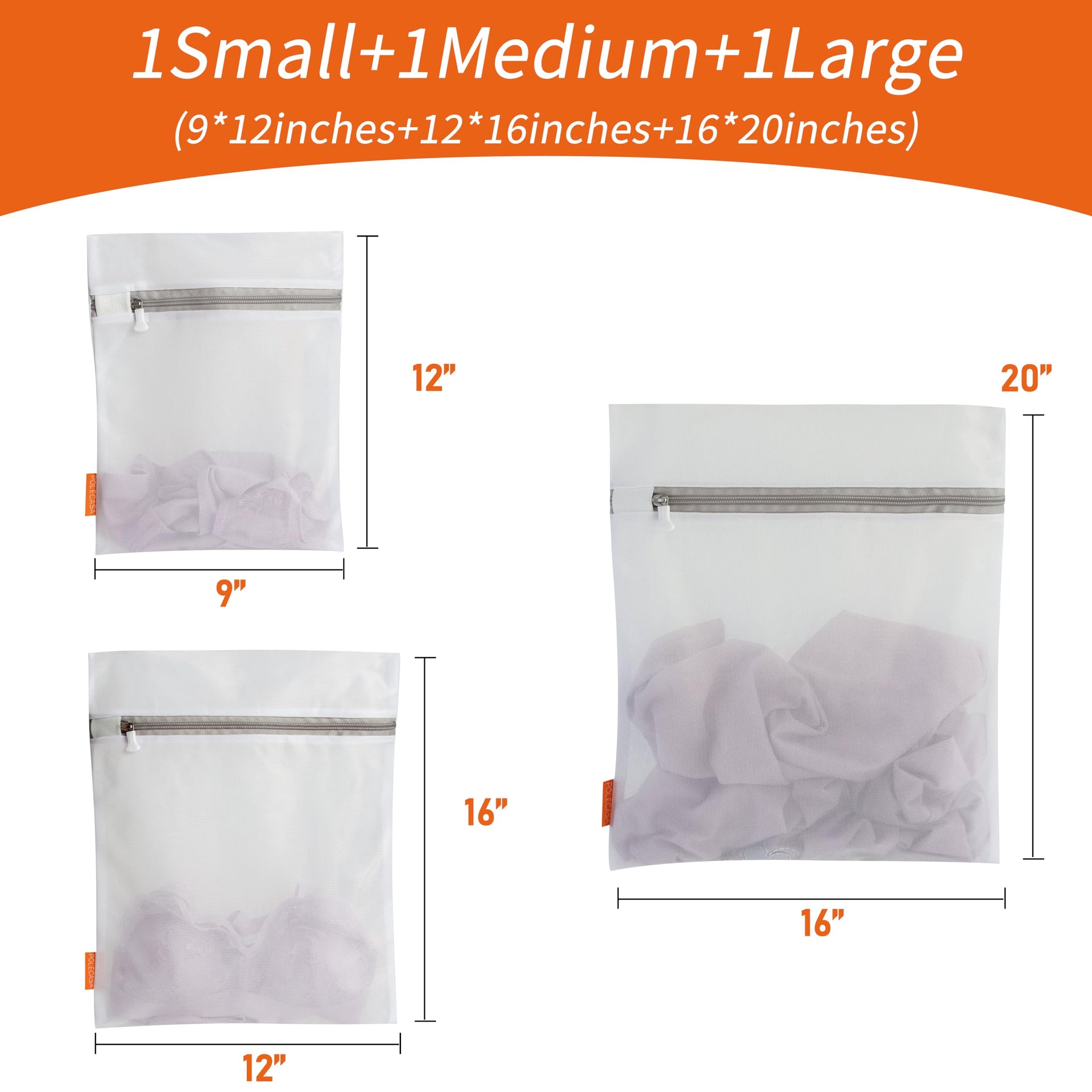 Mesh Laundry Bags 3 Pack (3 Count)