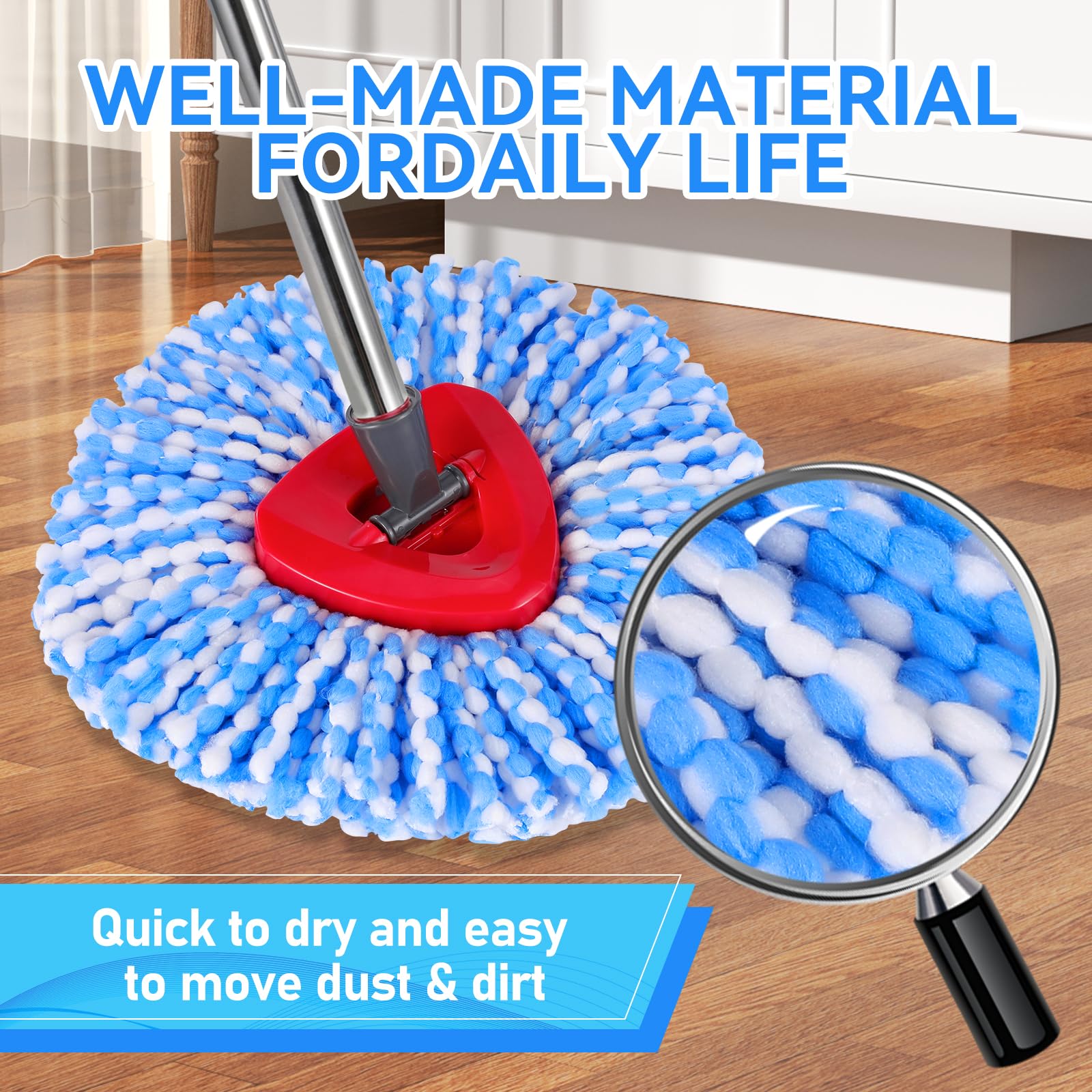 7 Pack Spin Mop Head for O (7 Count)