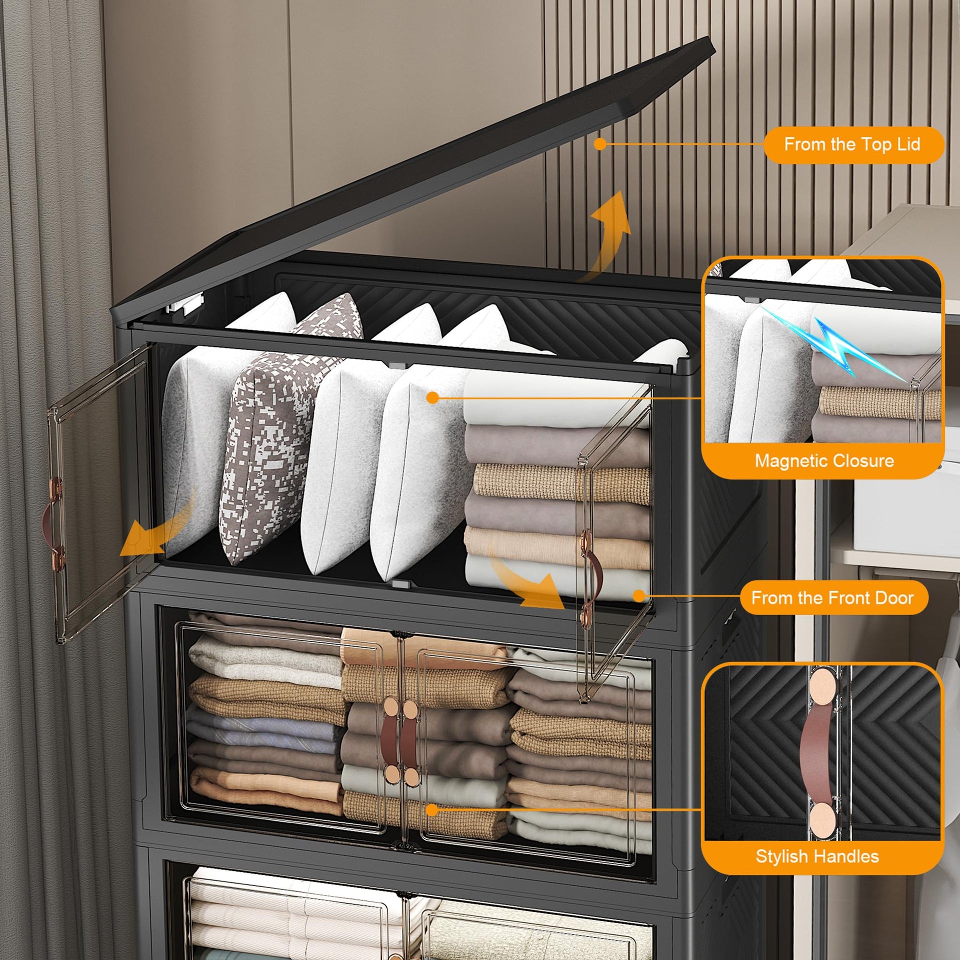 Stackable Storage Bins (3 Count)