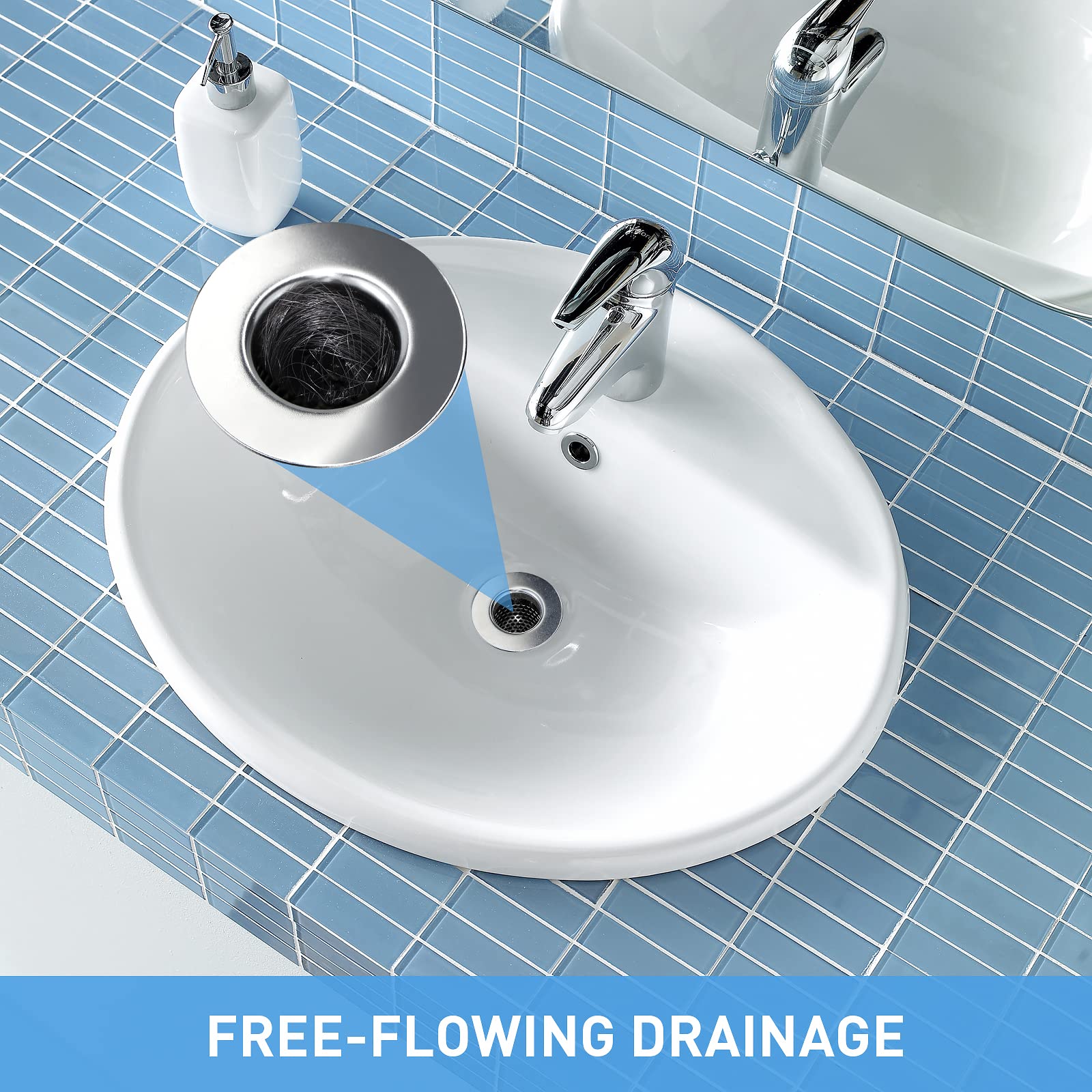 2PCS Bathroom Sink Drain Strainers (2 Count)