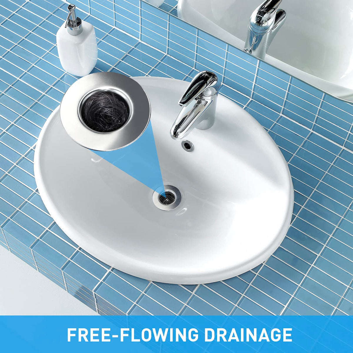 2PCS Bathroom Sink Drain Strainers (2 Count)