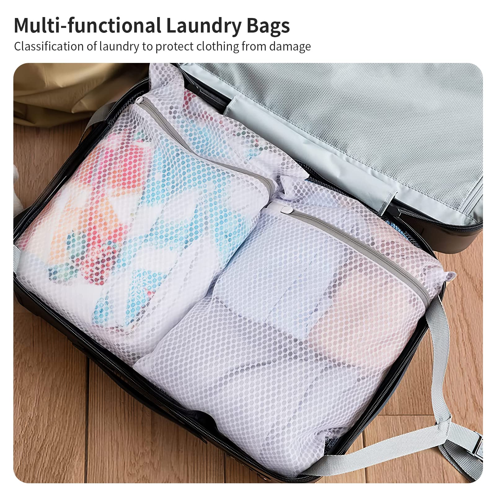 Small Honeycomb Lingerie Bags with Hanging Loop (3 Count)