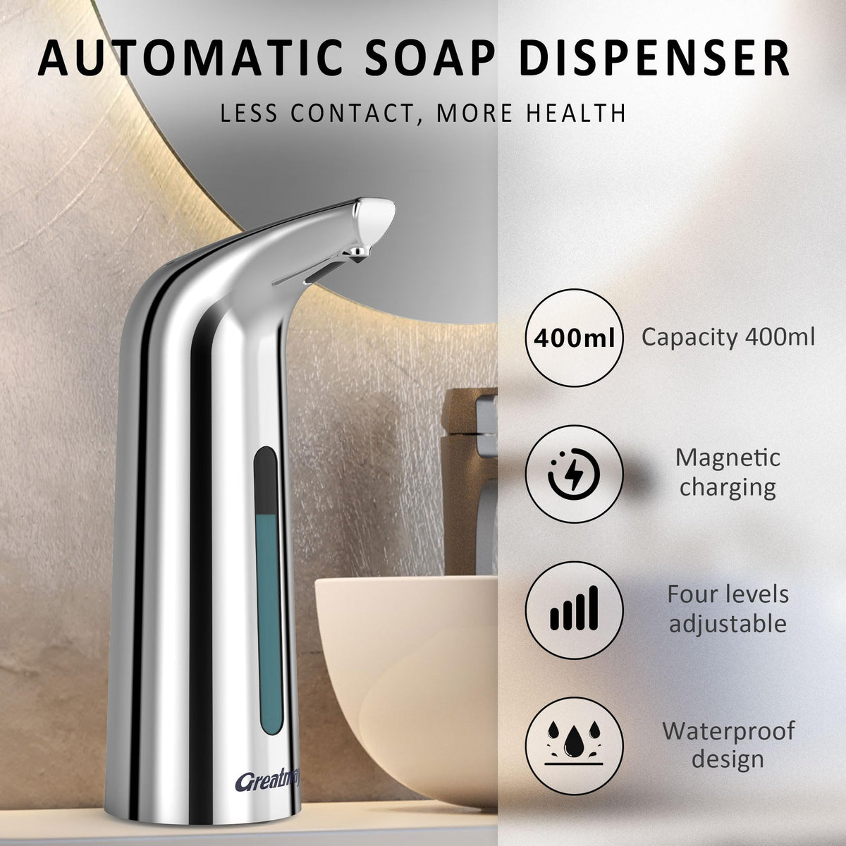 Touchless Automatic Soap Dispenser 2 Pack