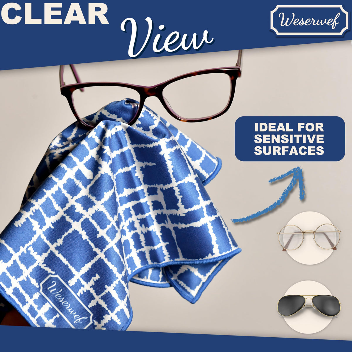 Design Microfiber Glasses Cleaning Cloth