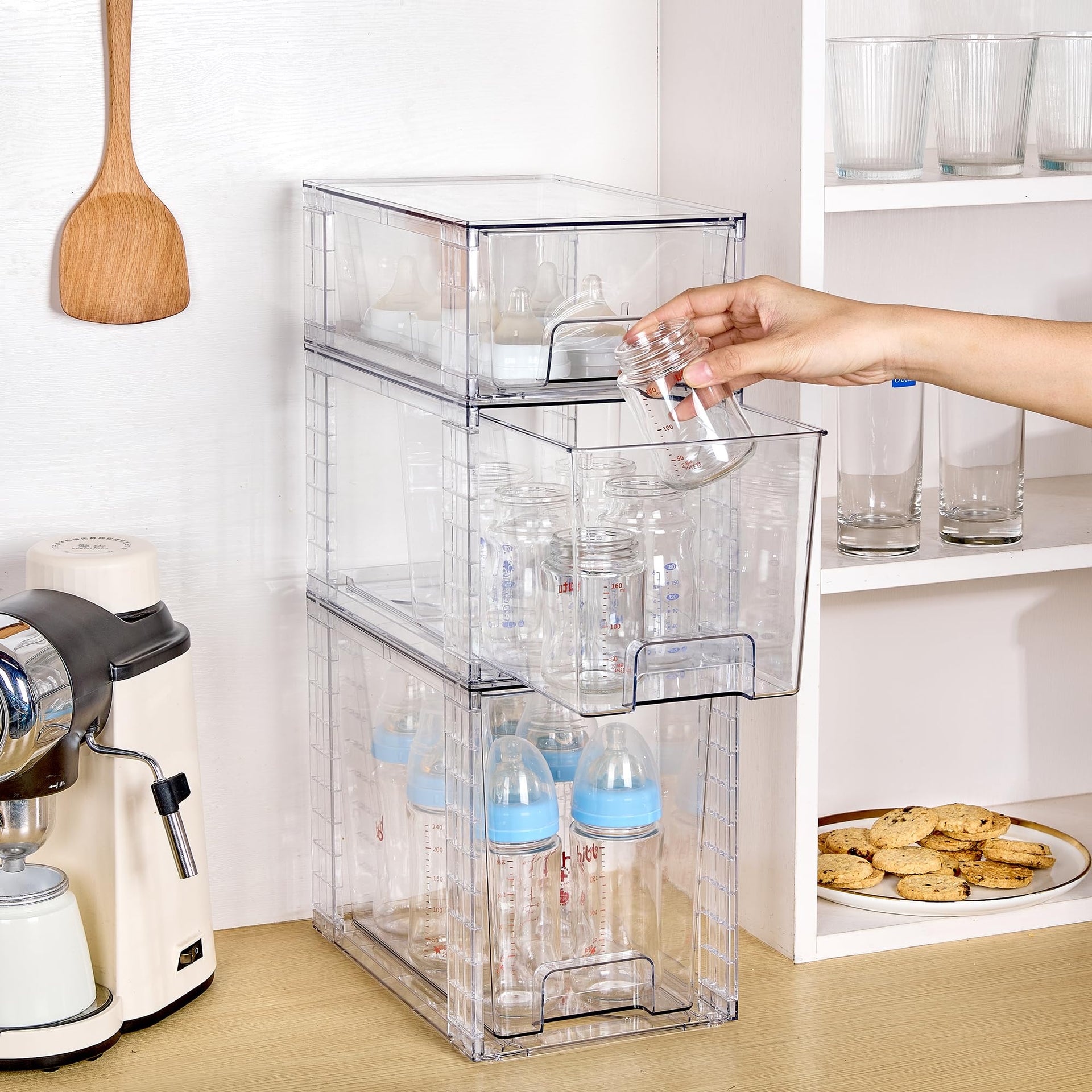 Clear Stackable Storage Drawers (6 Count)
