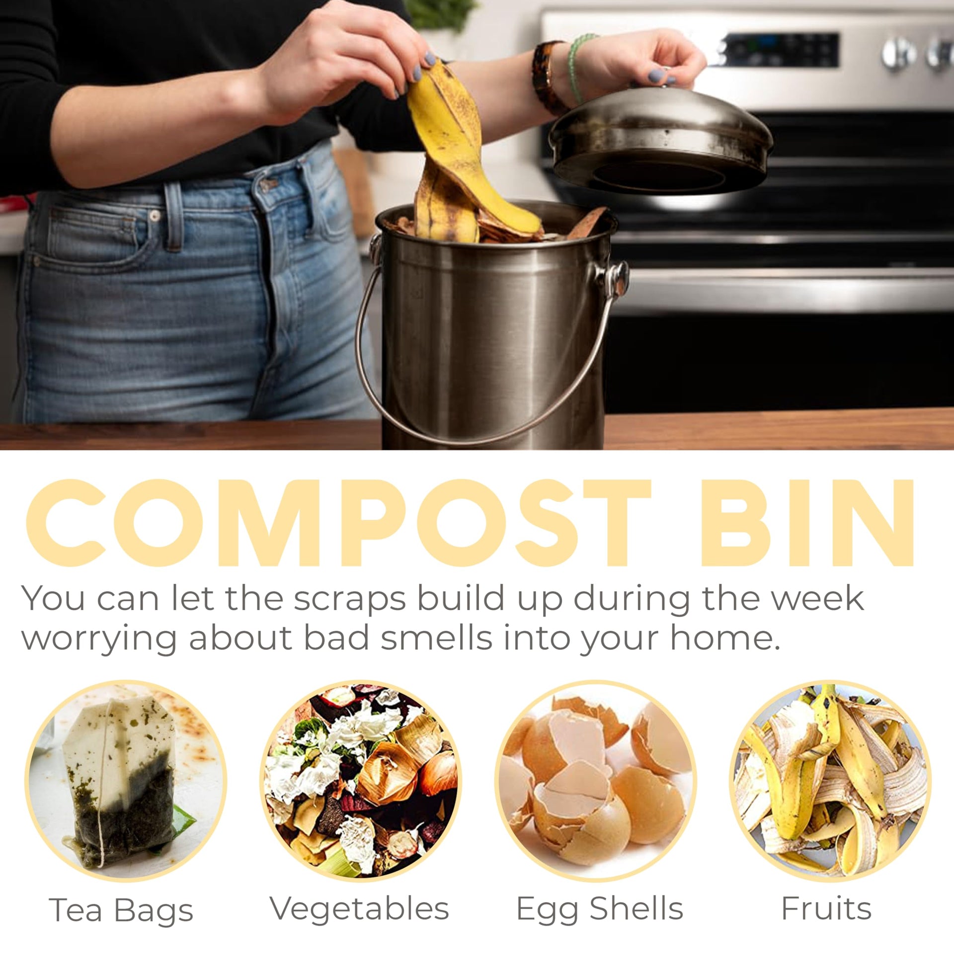Countertop Compost Bin Kitchen