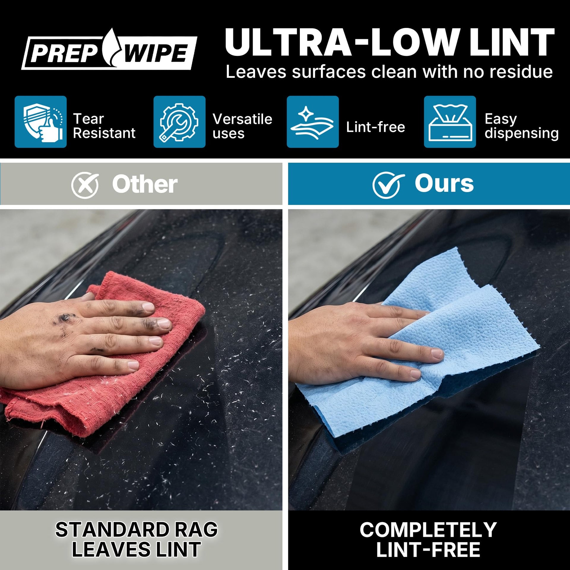Prep Wipe Lint (300 Count)