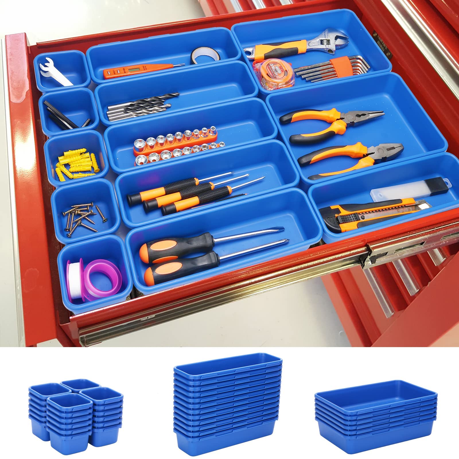 42 Pack Tool Box Organizer Tool Tray Dividers (42 Count)