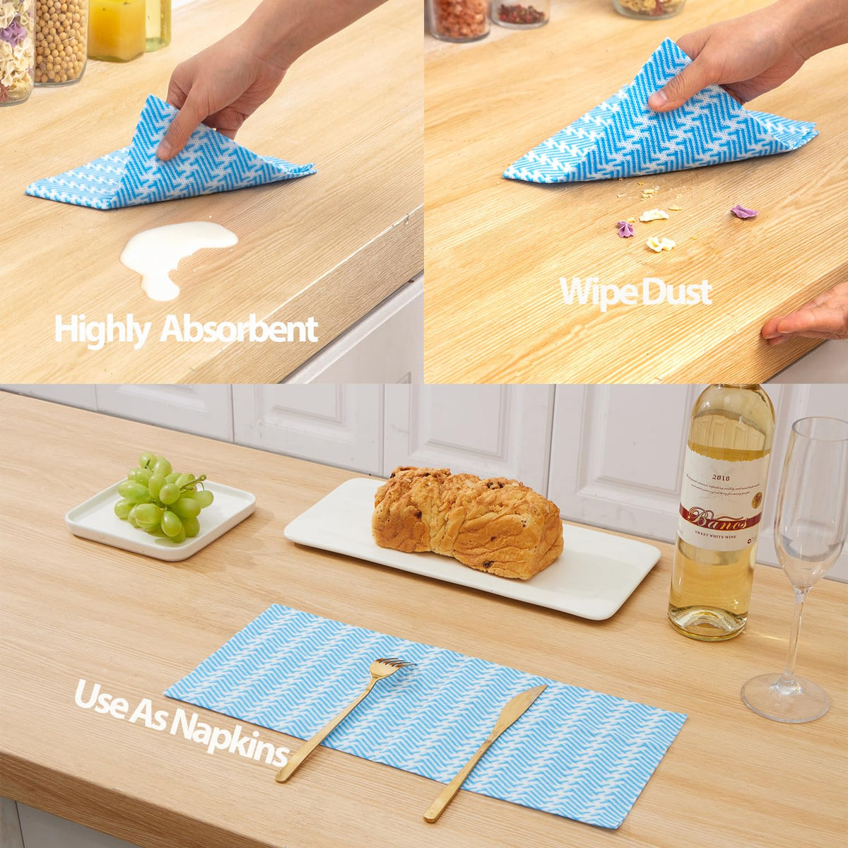 Disposable Dish Cloths (120 Count)