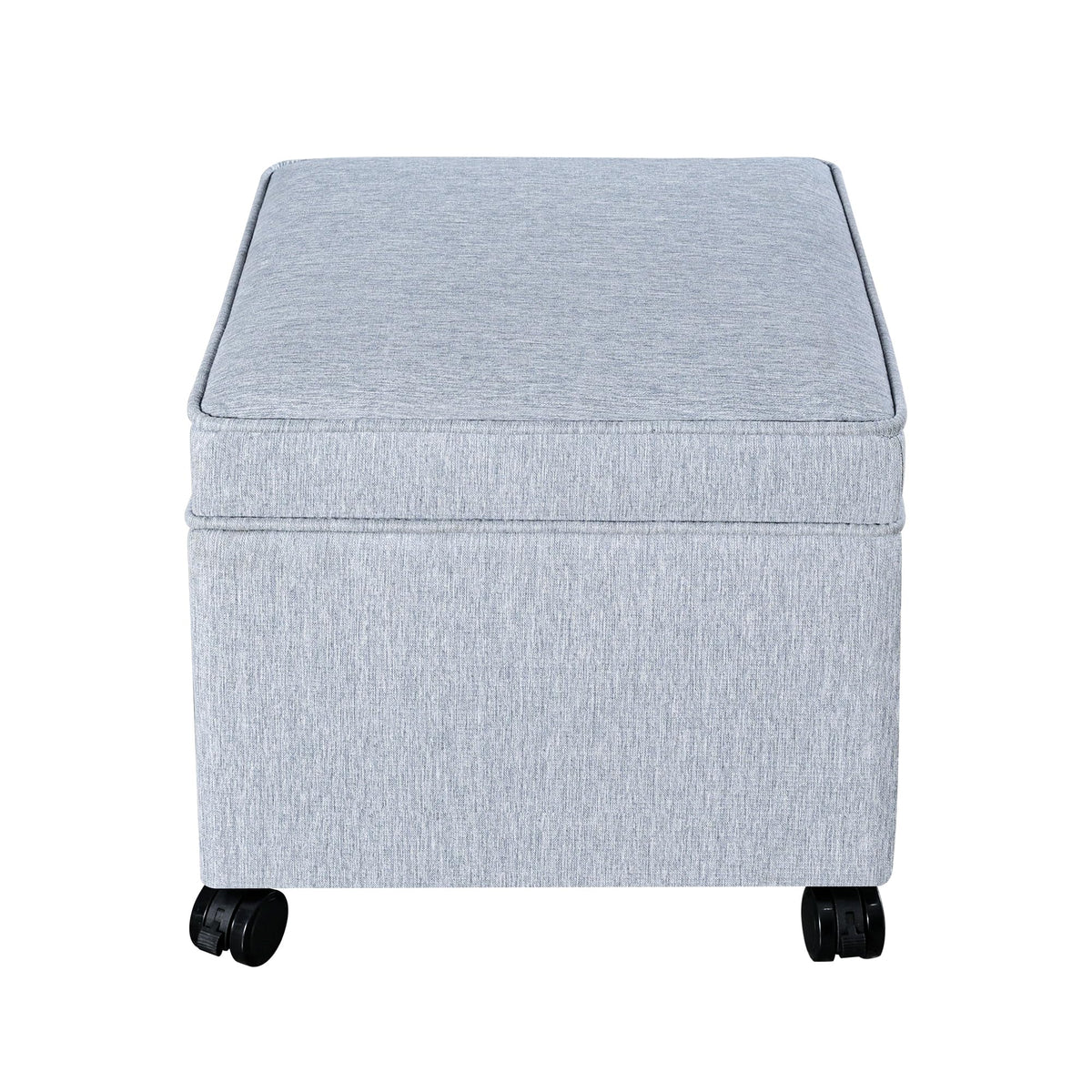 17.5 inch Square Storage Ottoman with Wheels & Flip Top Lid