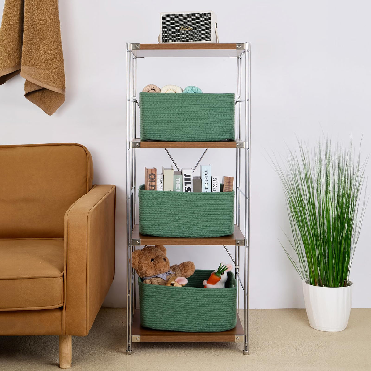 Large Storage Baskets for Shelves (3 Count)