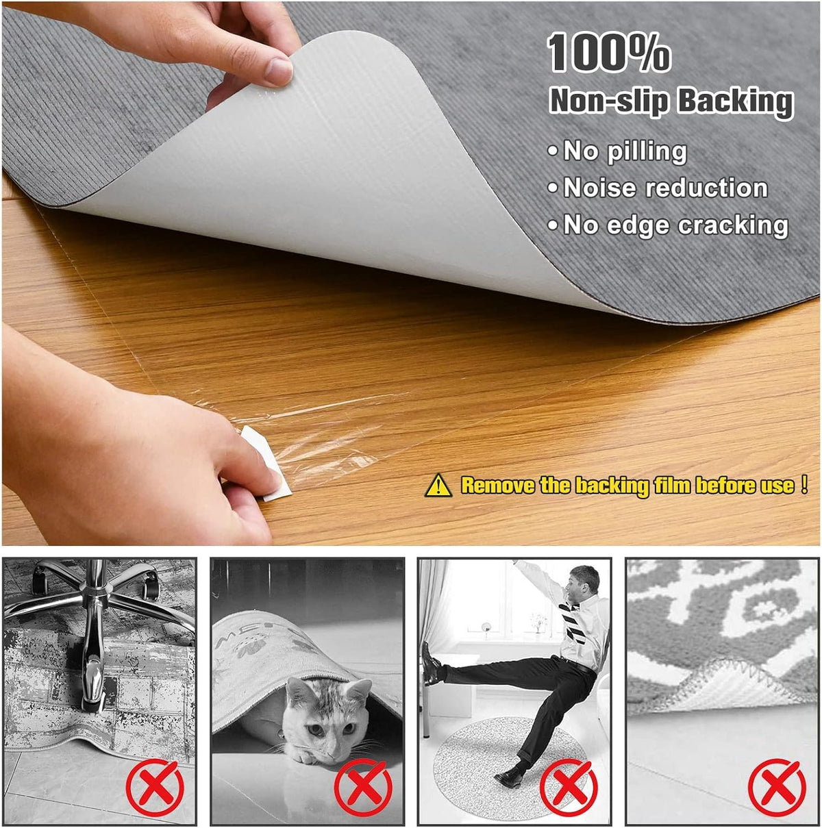 Desk Chair Mat for Hardwood Floor Corduroy Surface 1