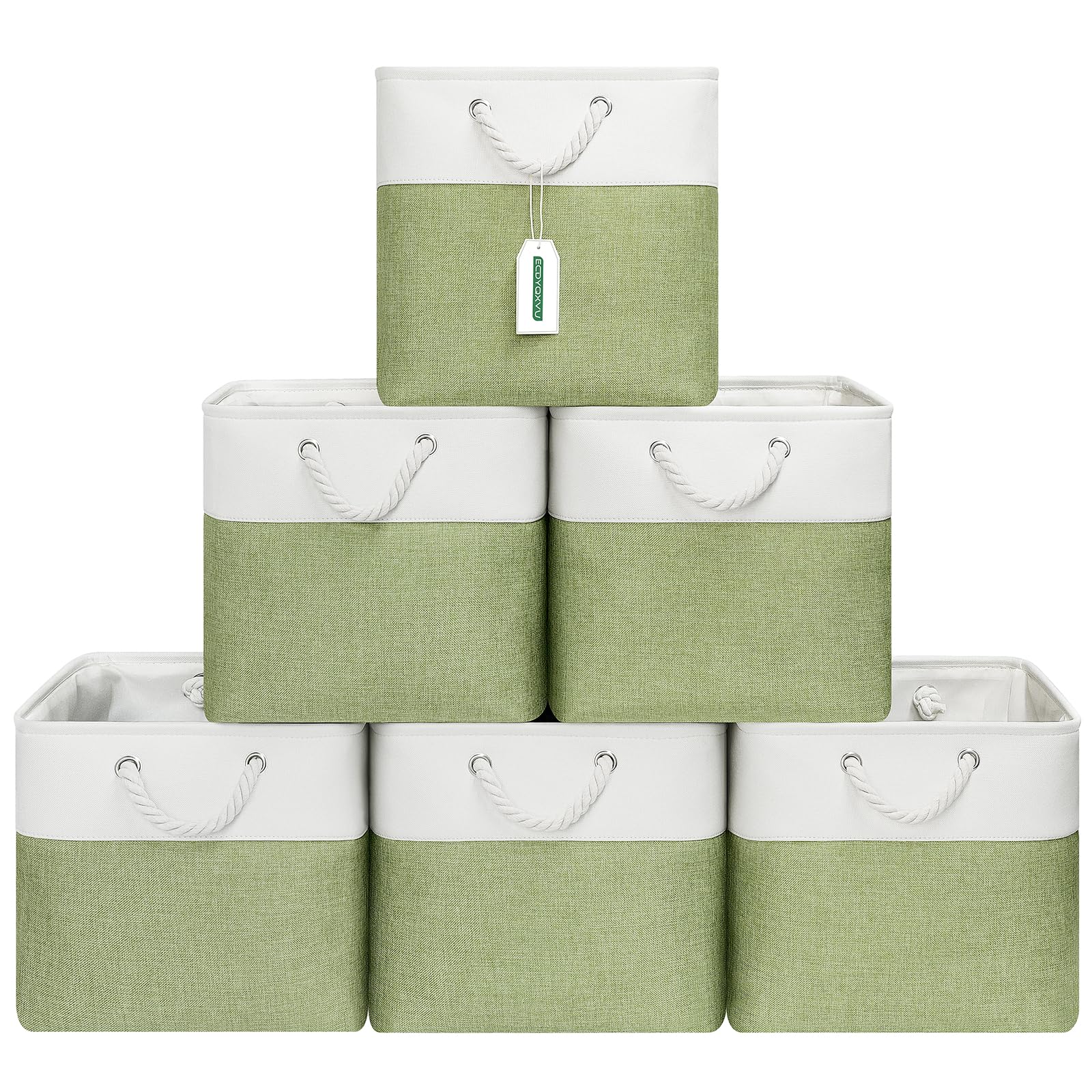 13x13x13 Inch Storage Cube Bins Foldable Organizer Baskets 6 Pack (6 Count)