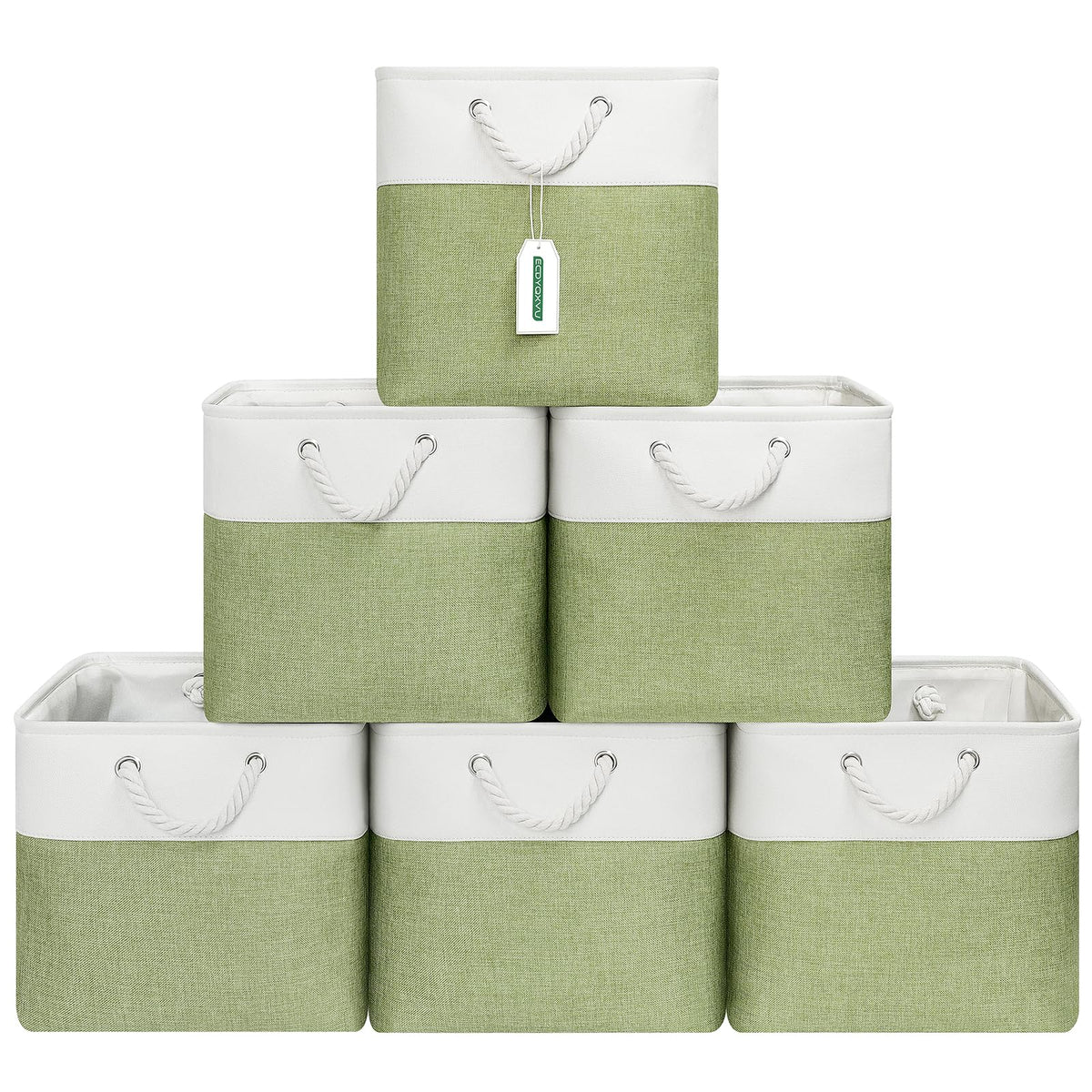 13x13x13 Inch Storage Cube Bins Foldable Organizer Baskets 6 Pack (6 Count)