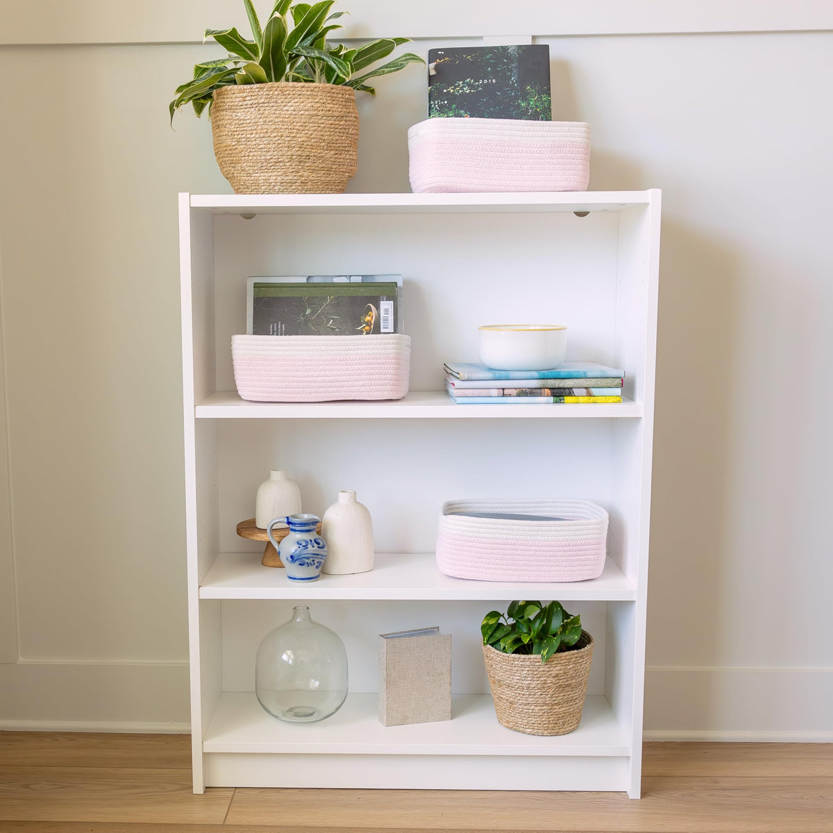 11.8"x8"x4.5” Rectangle Storage Baskets for Shelves 3 Pack (3 Count)