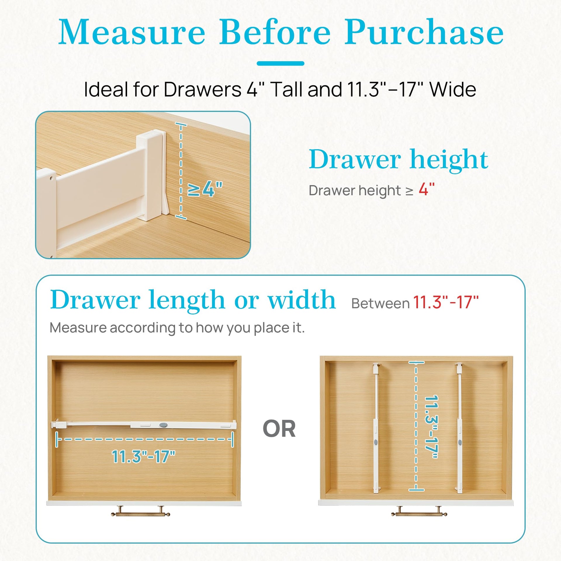 Drawer Dividers for Clothes 8 Pack (8 Count)