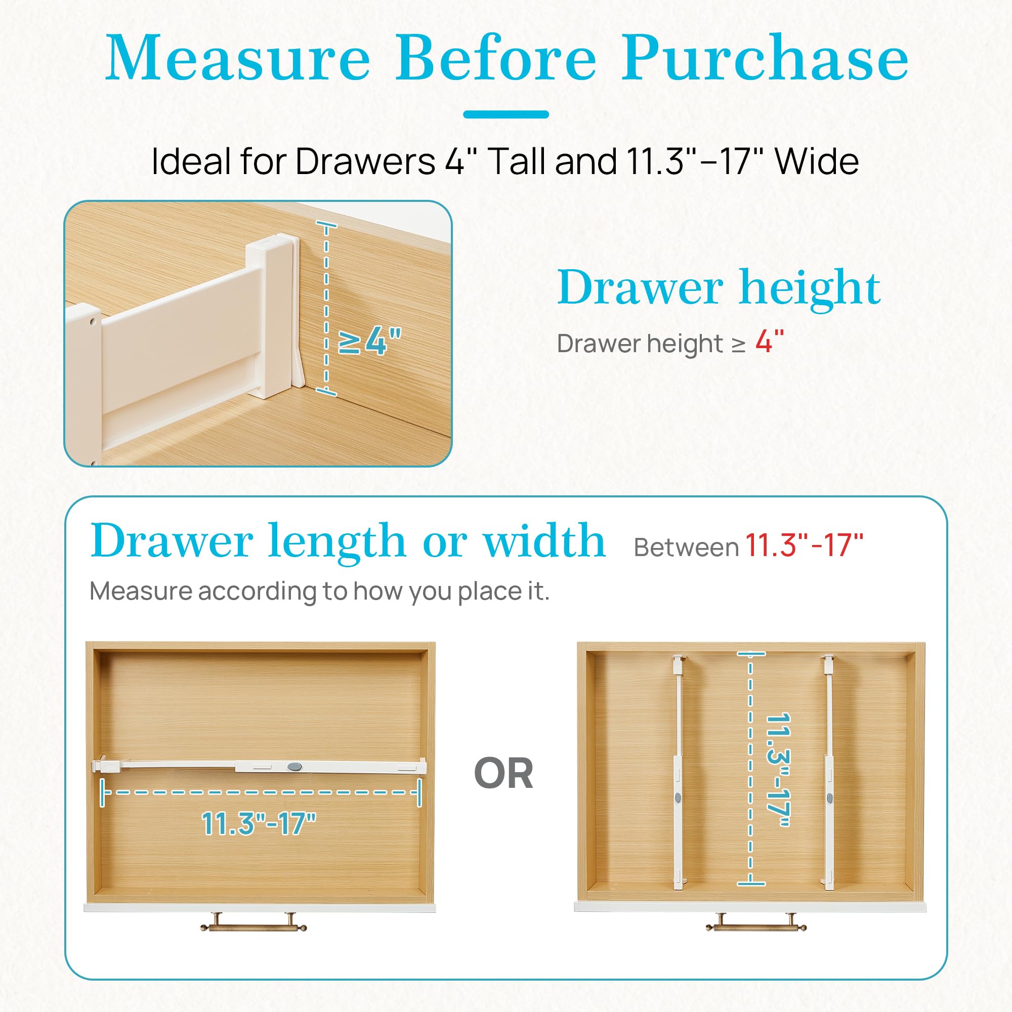 Drawer Dividers for Clothes 8 Pack (8 Count)