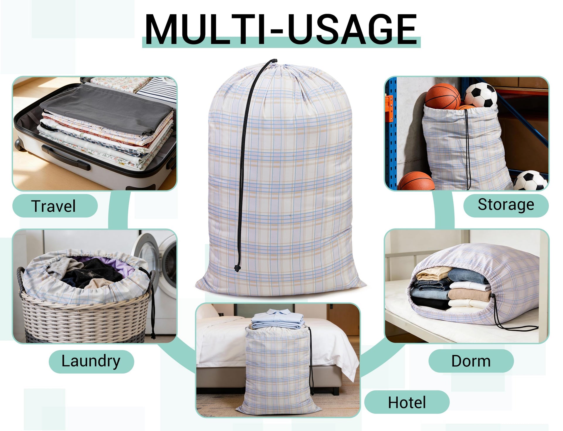 Bulk Travel Laundry Bag (24 Count)