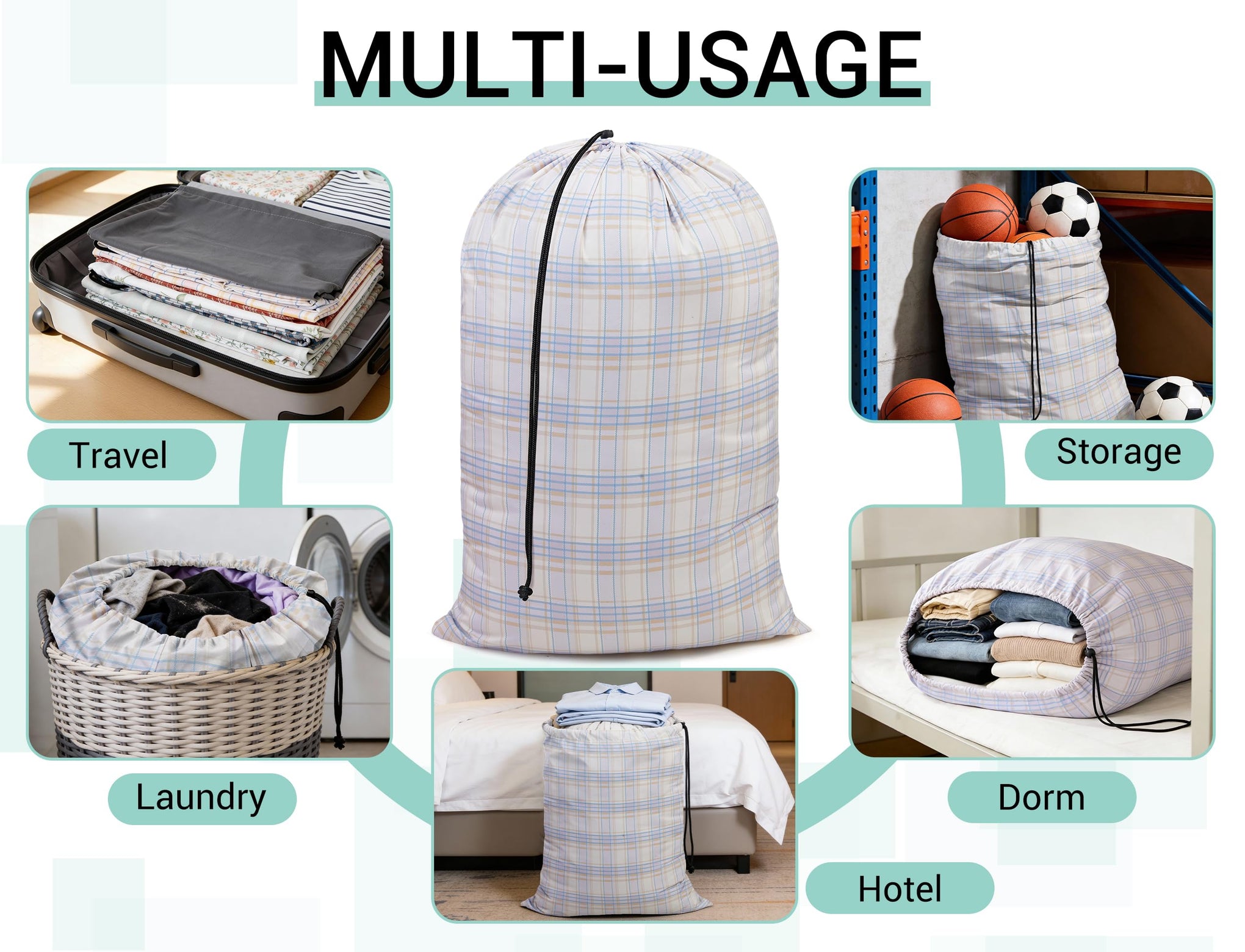 Bulk Travel Laundry Bag (24 Count)