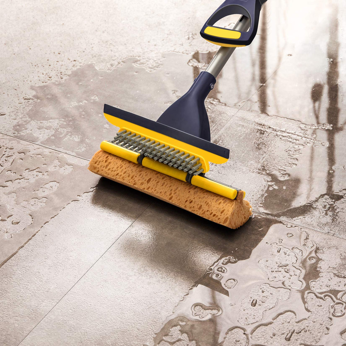 Sponge Mop Home Commercial Use Tile Floor Bathroom Garage Cleaning (3 Count)