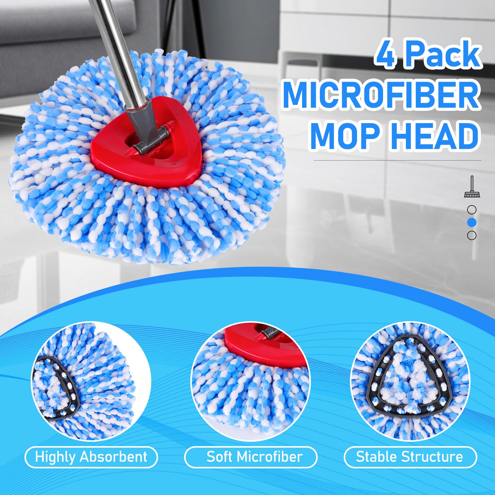 7 Pack Spin Mop Head for O (7 Count)