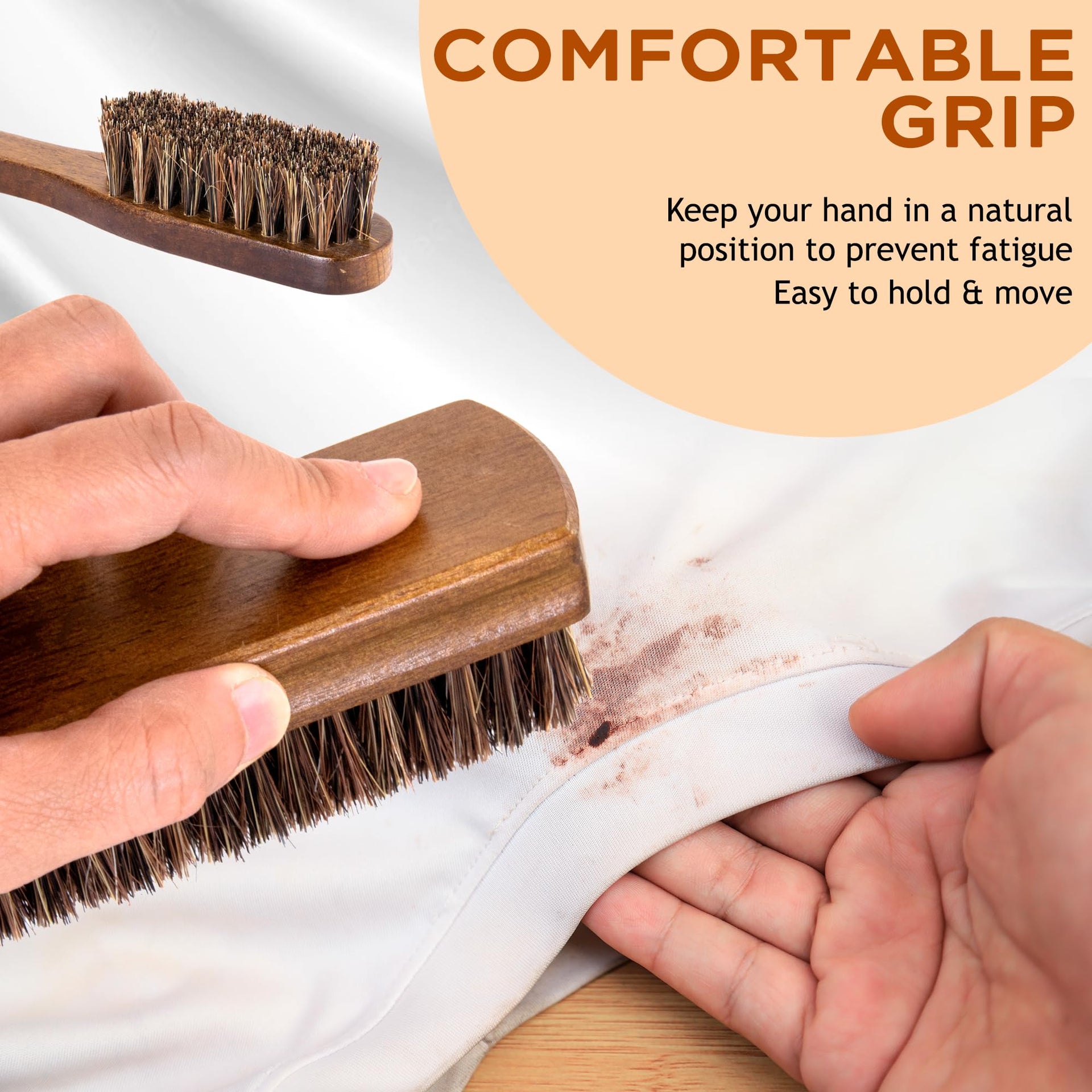 Horse Hair Laundry Brush Set of 2 (2 Count)