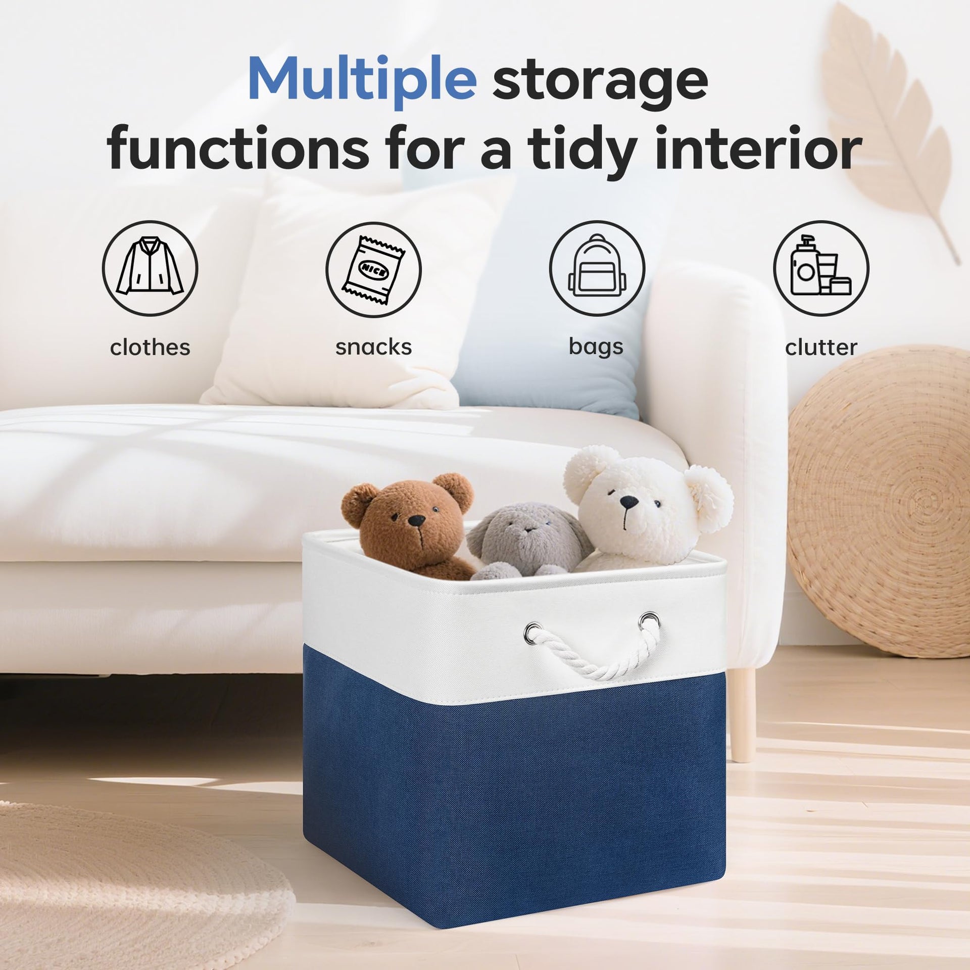 13x13x13 Inch Storage Cube Bins Foldable Organizer Baskets 6 Pack (6 Count)