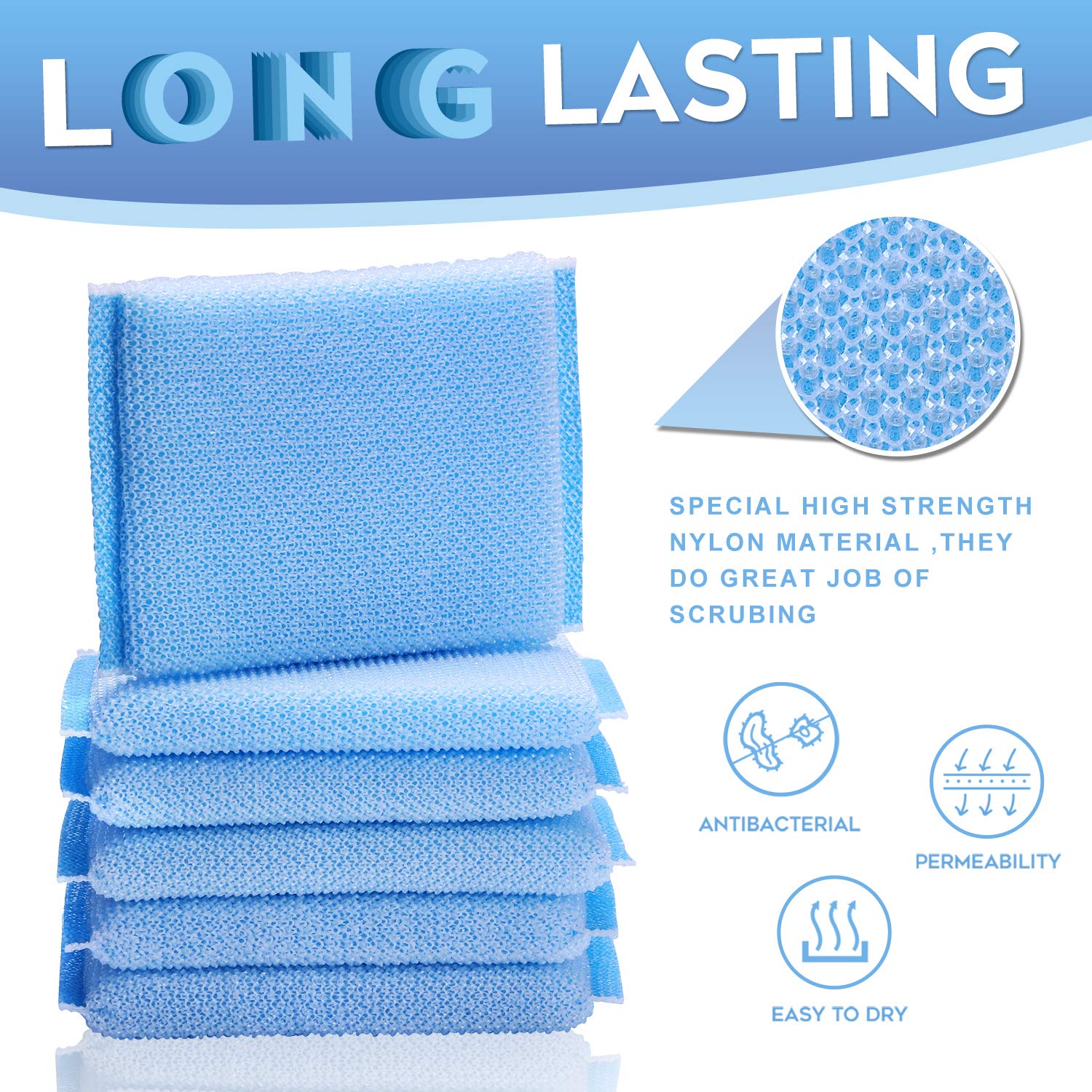 Nylon Cleaning Scrub Pad 12 Pack (12 Count)