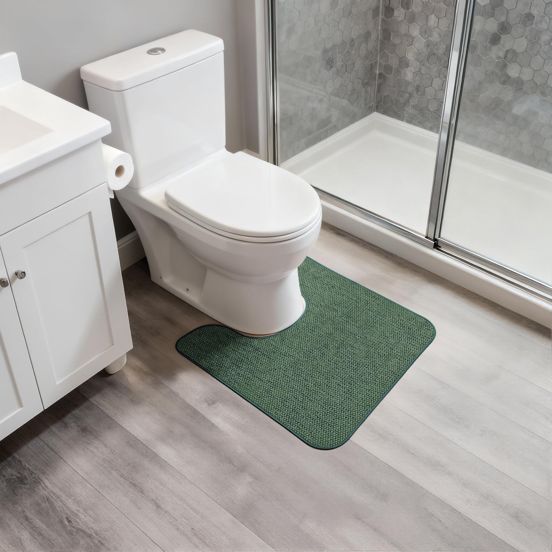 Toilet Rugs U Shaped Bathroom Rug (480 sq in)