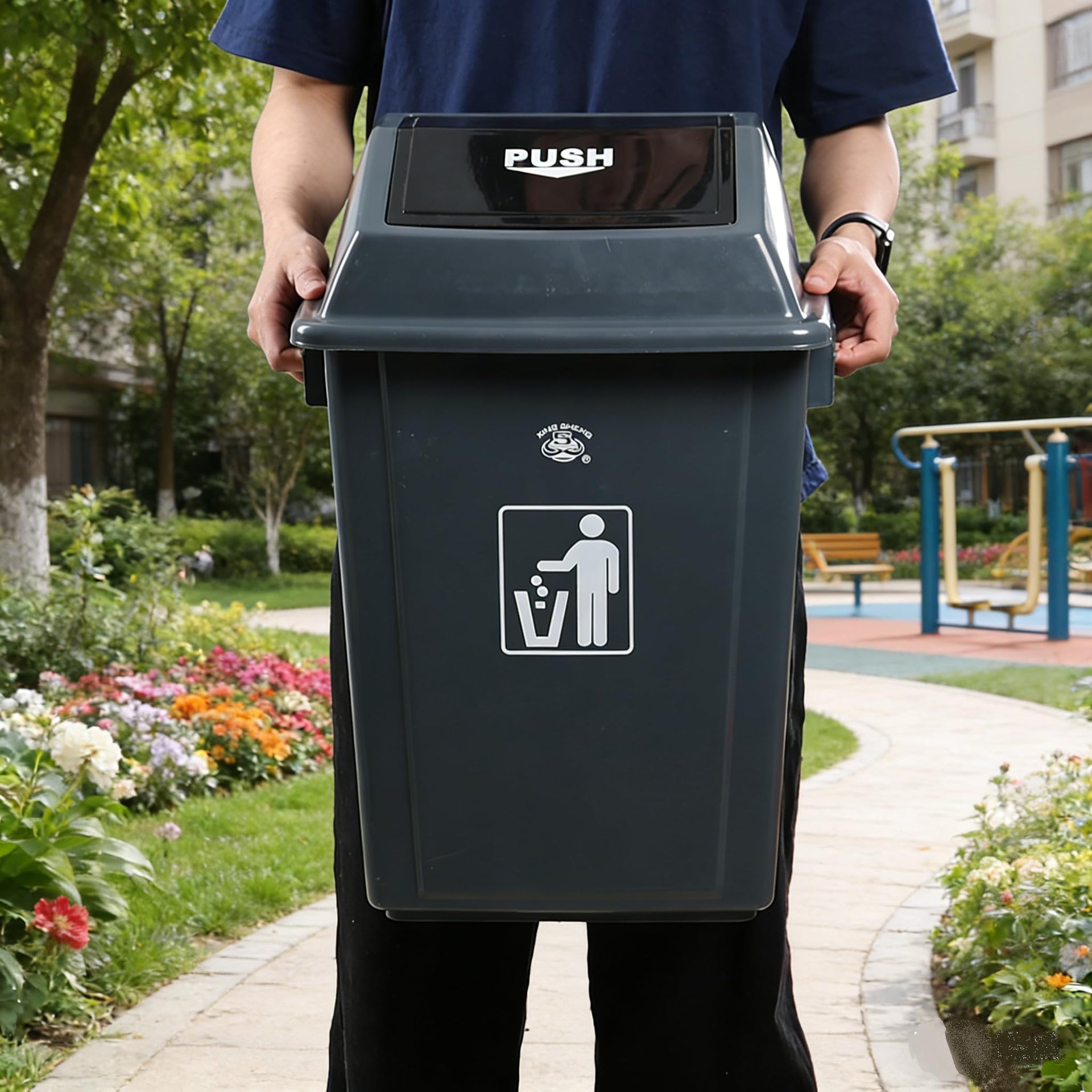 4 Pack 13 Gallon Trash Can (4 Count)
