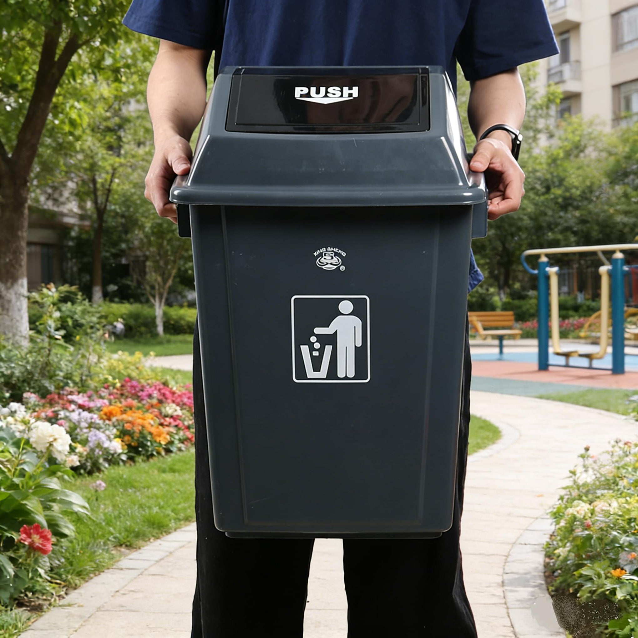 4 Pack 13 Gallon Trash Can (4 Count)