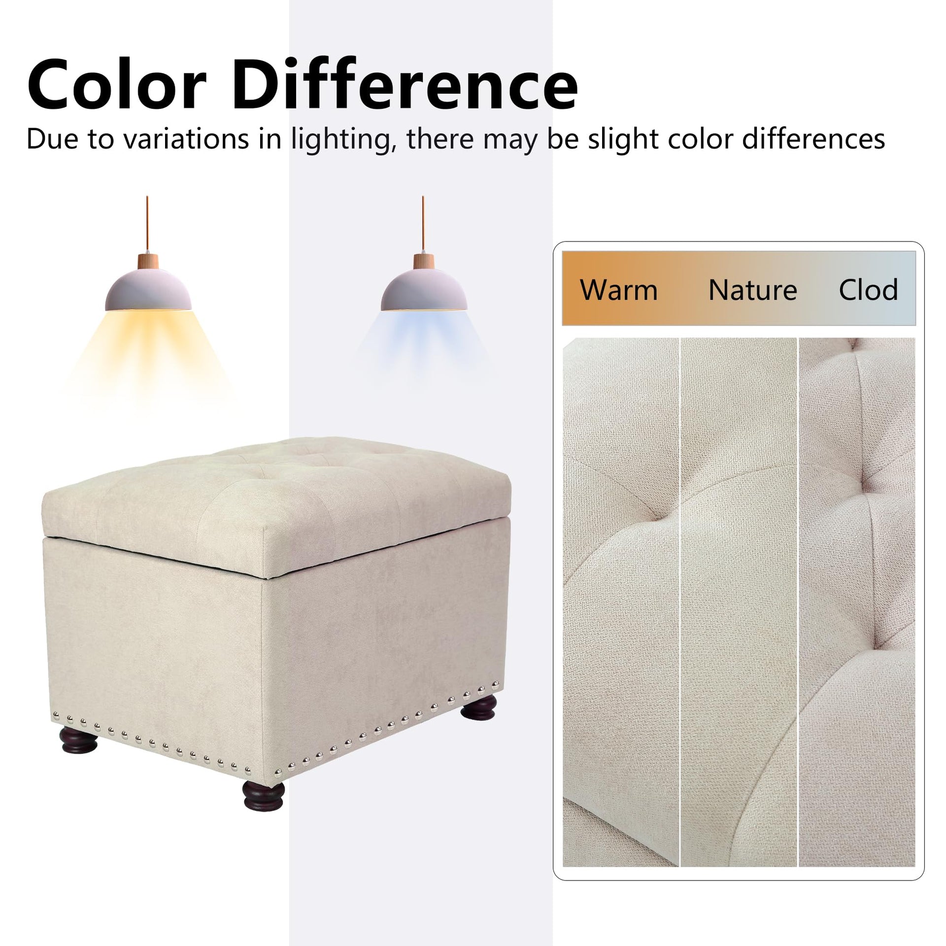 24" Ottoman with Storage