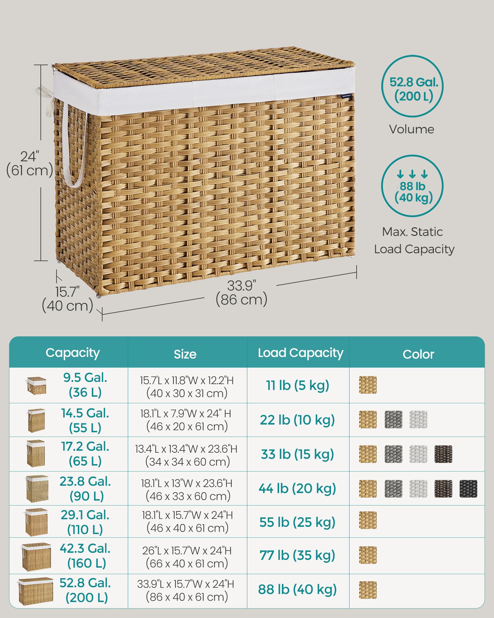 Laundry Hamper with Lid