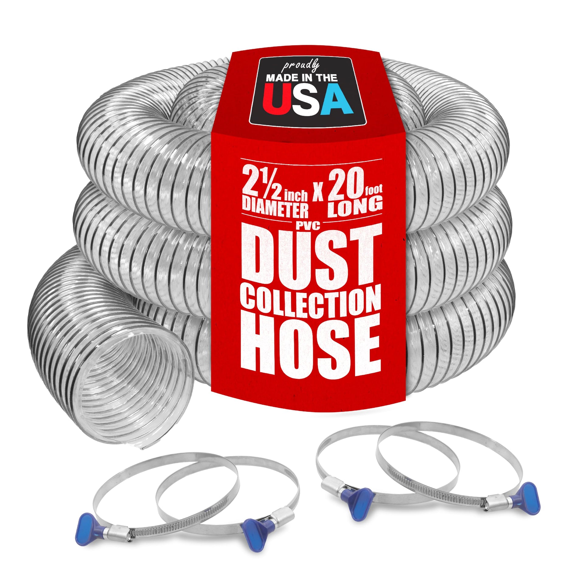 PVC Dust Collection Hose w (2 Count)