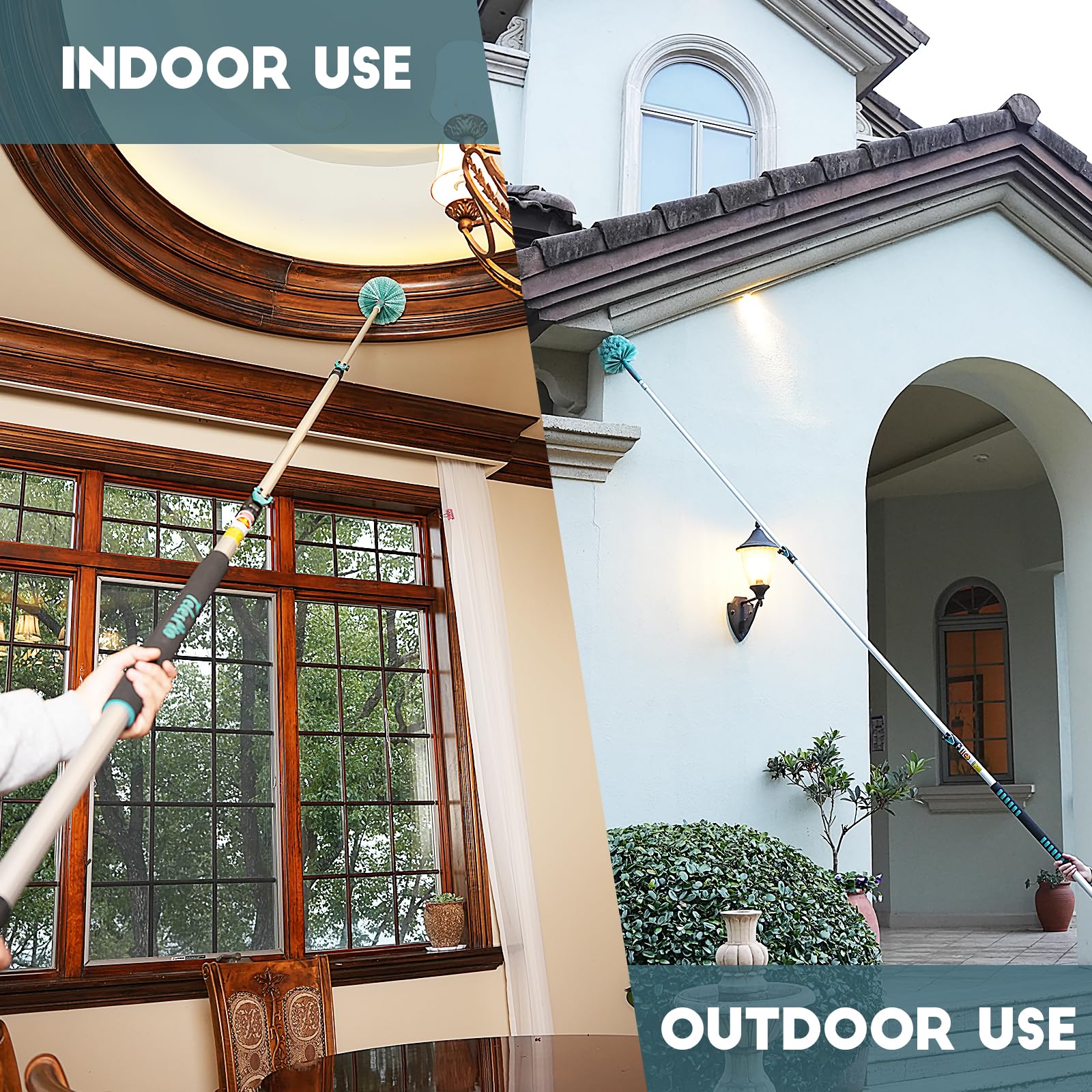 20 Feet High Reach Cobweb Duster with 5