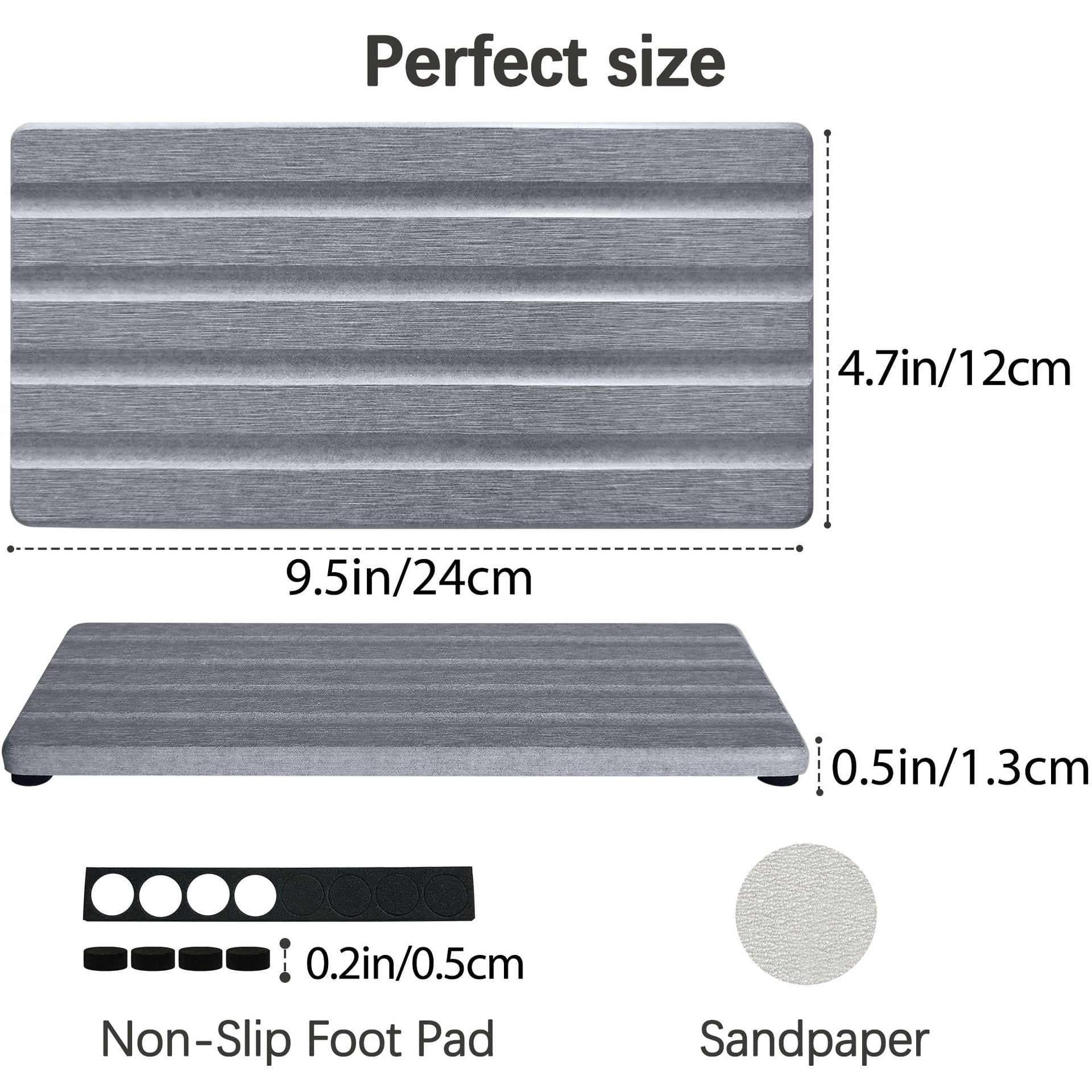 Diatomite Soap Dish Holder Water Absorbing Stone Tray Bathroom Countertop
