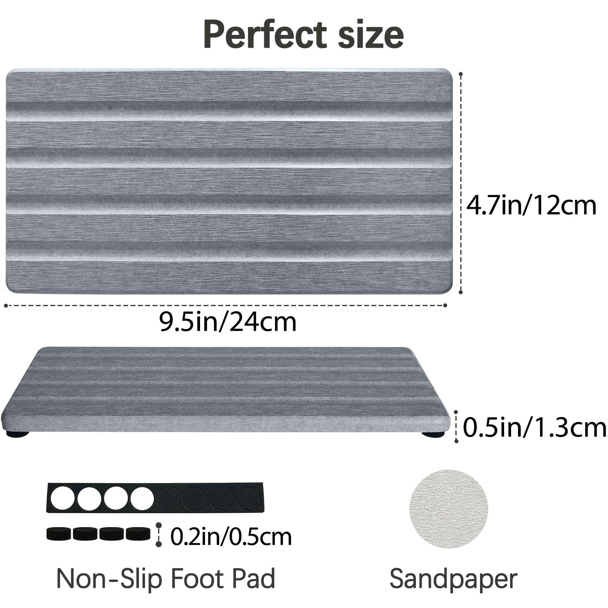 Diatomite Soap Dish Holder Water Absorbing Stone Tray Bathroom Countertop