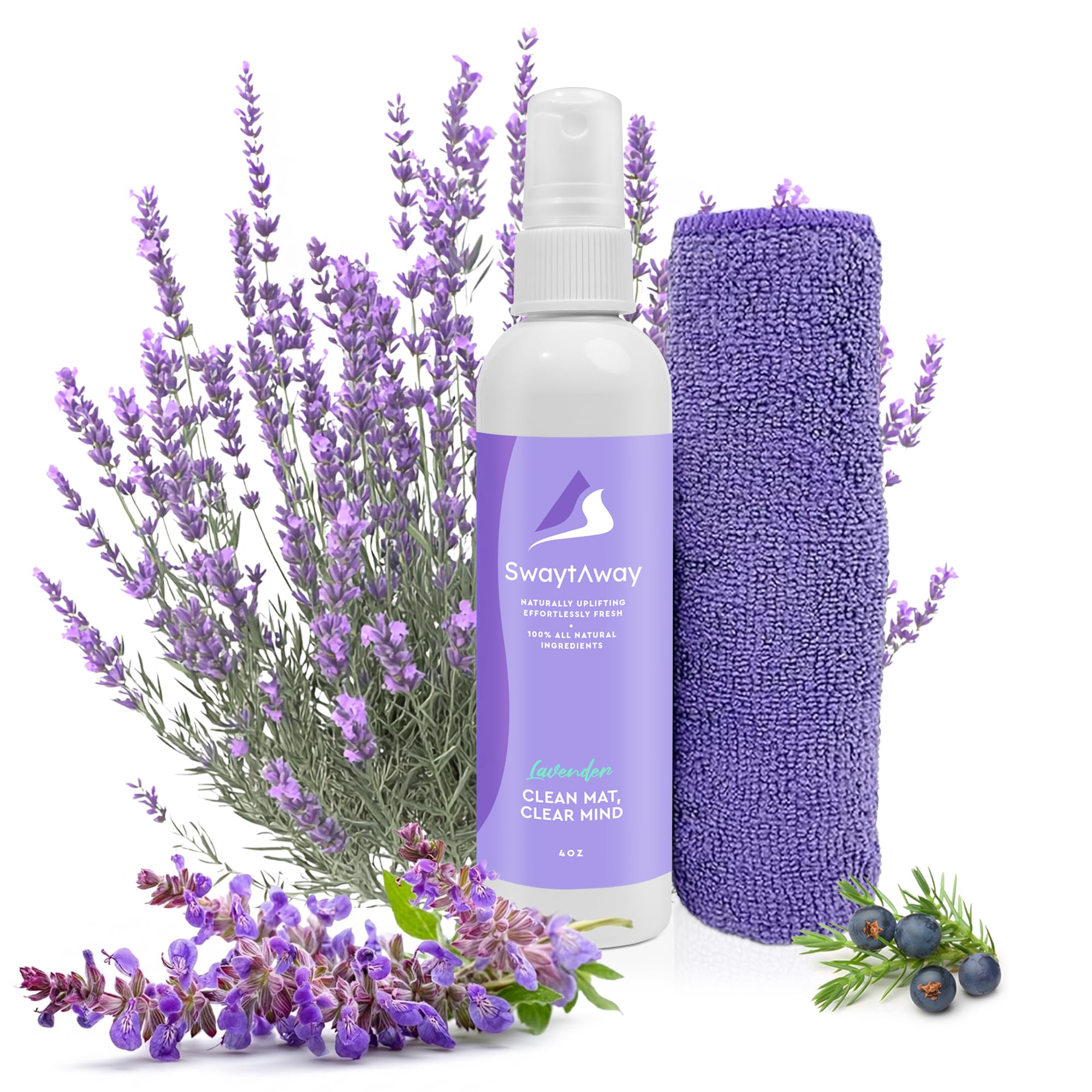 SwaytAway Fitness Mat Mist with Towel (4 Fl Oz)
