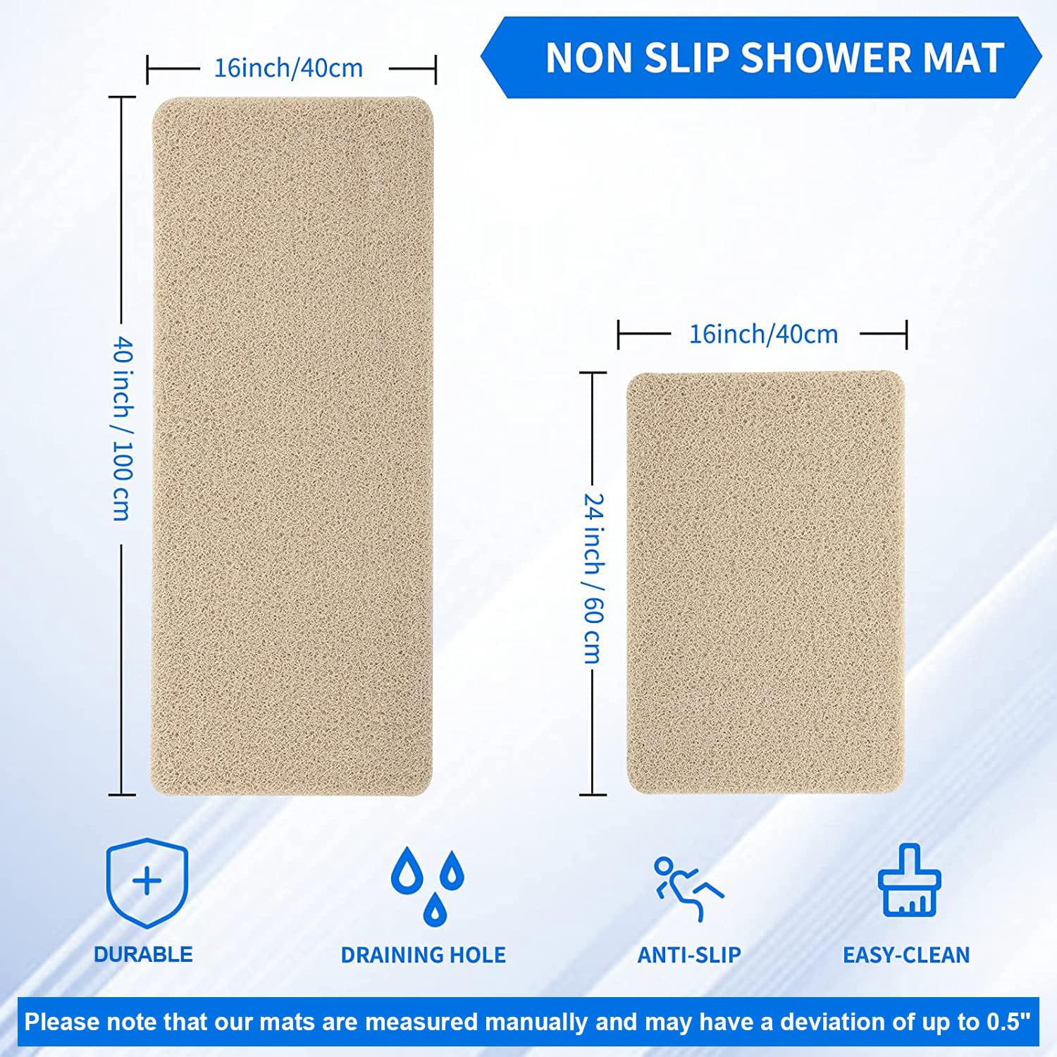 Non Slip Shower Mat Bathtub Mat for Bath Tub
