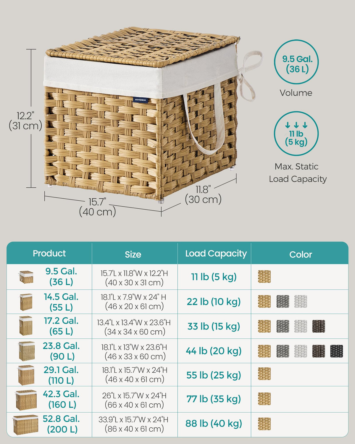 Laundry Hamper with Lid