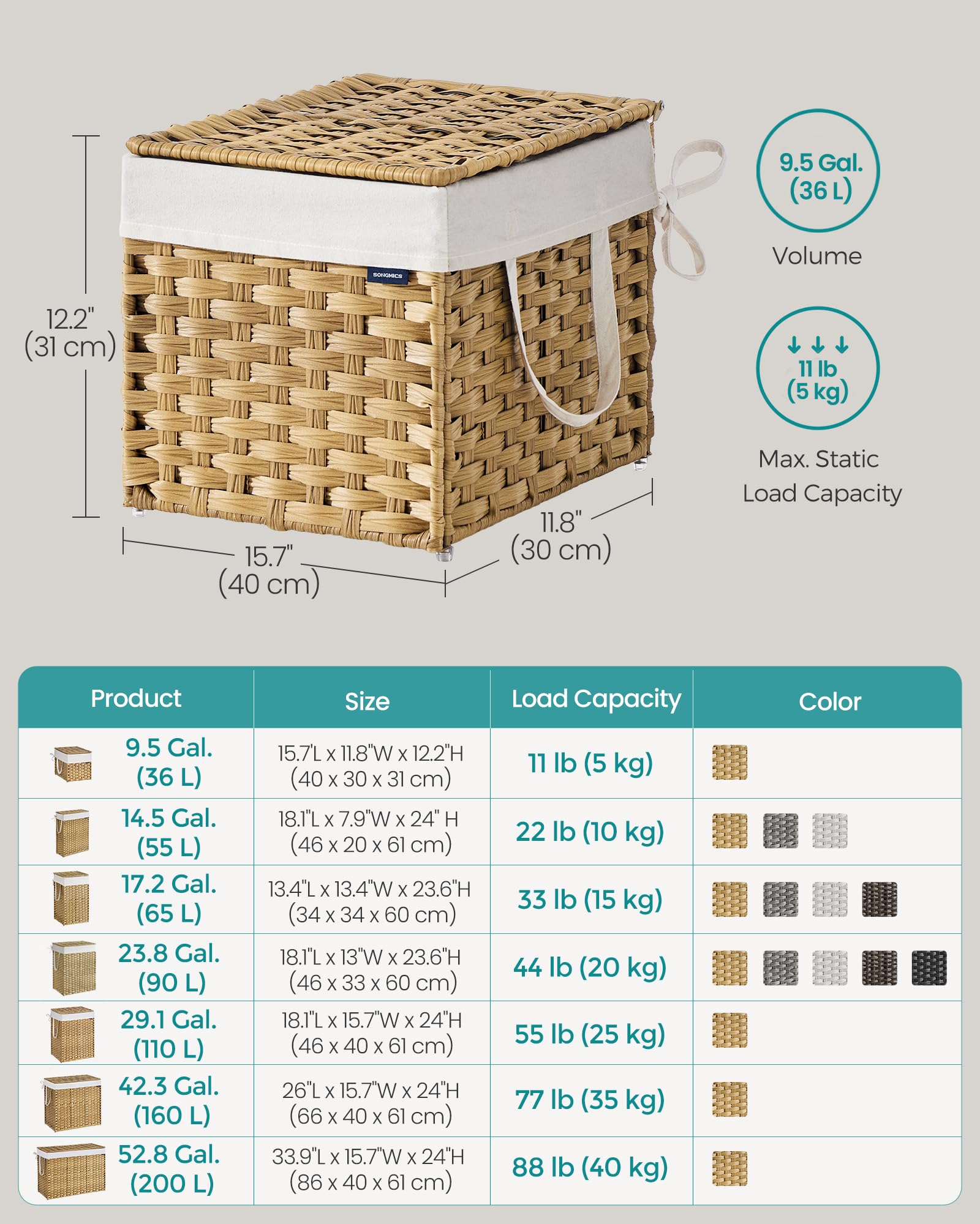 Laundry Hamper with Lid