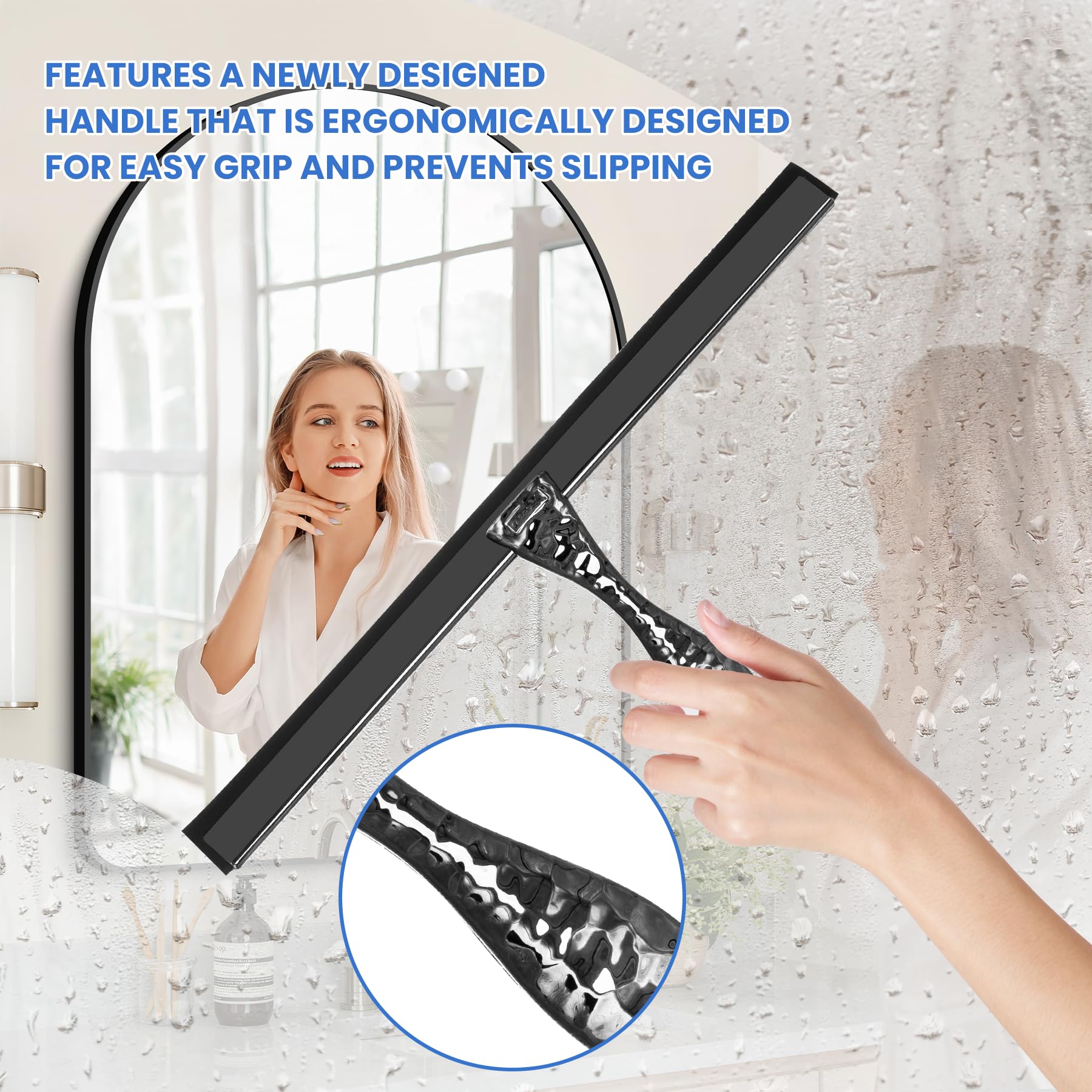 All Purpose Silicone Shower Squeegee for Shower Glass Door