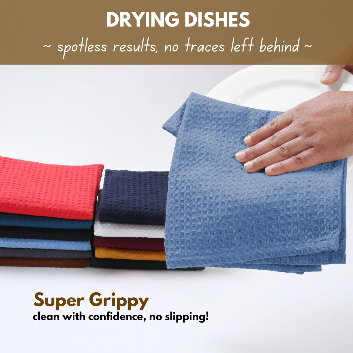 Cotton Kitchen Towel with Hanging Loop 16x26 inches (6 Count)