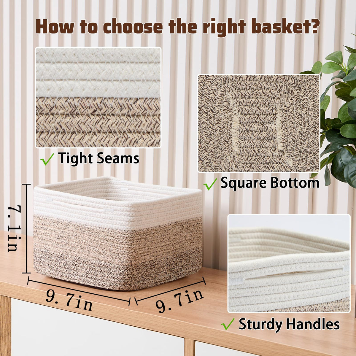Small Organizing Baskets for Cubes Shelf (3 Count)