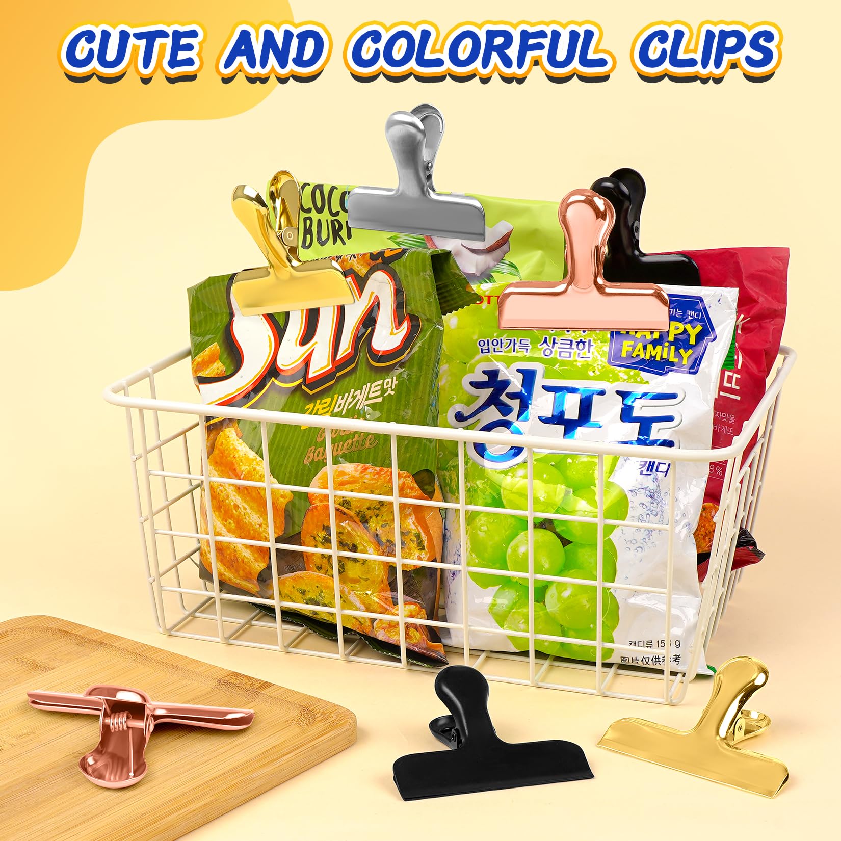 12 Pack Stainless Steel Chip Clips (12 Count)