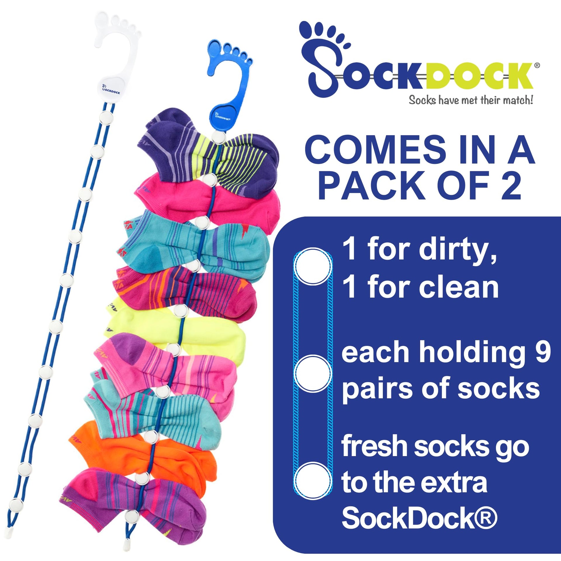2 Pack Sock Laundry Tool