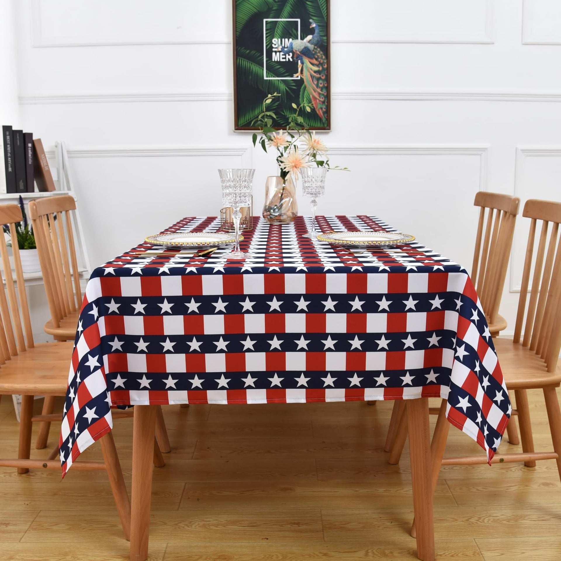 Waterproof Patriotic Tablecloth Fabric