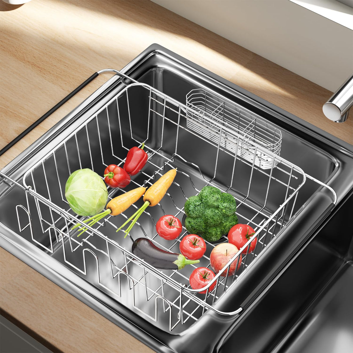 Dish Drying Rack in Sink