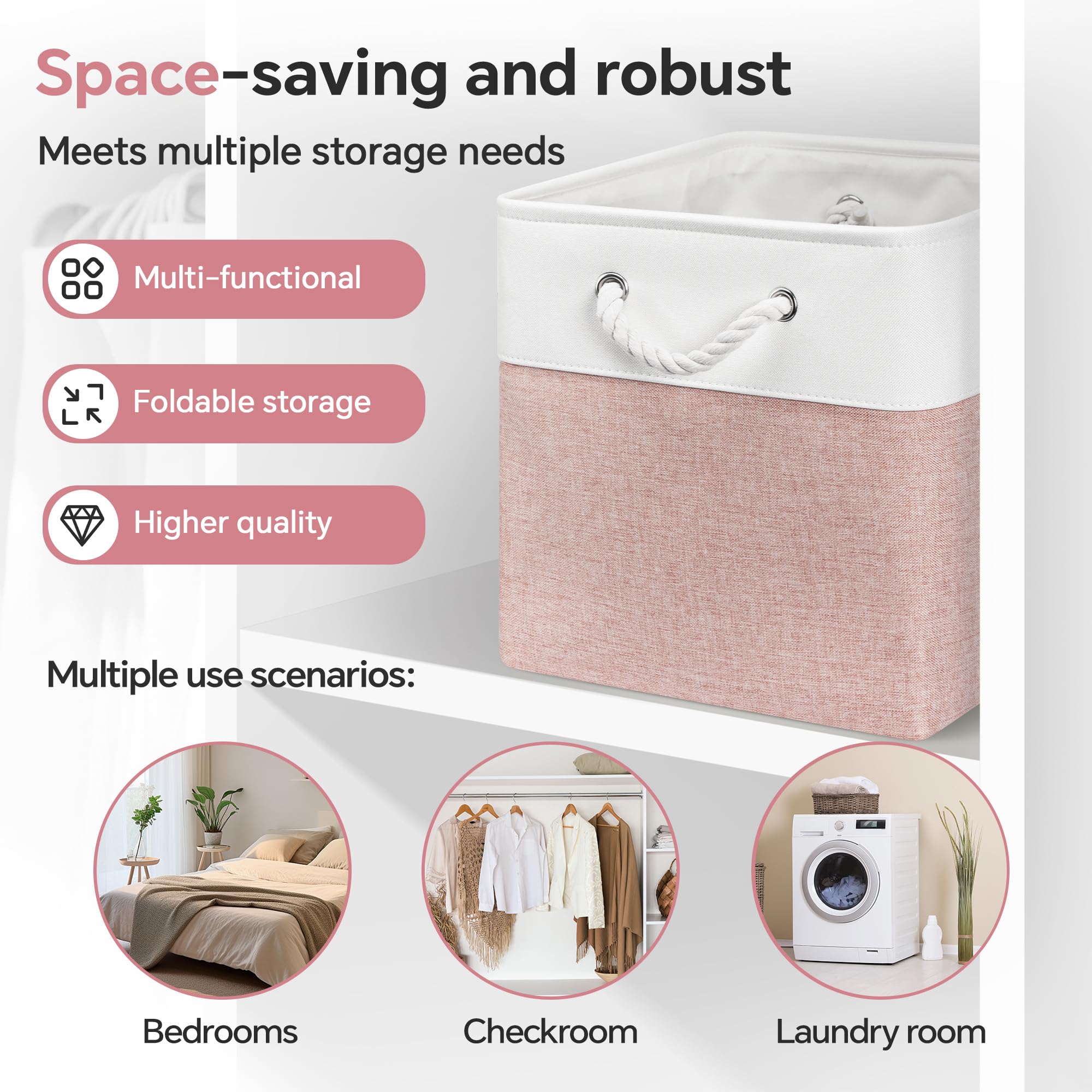 13x13x13 Inch Storage Cube Bins Foldable Organizer Baskets 6 Pack (6 Count)