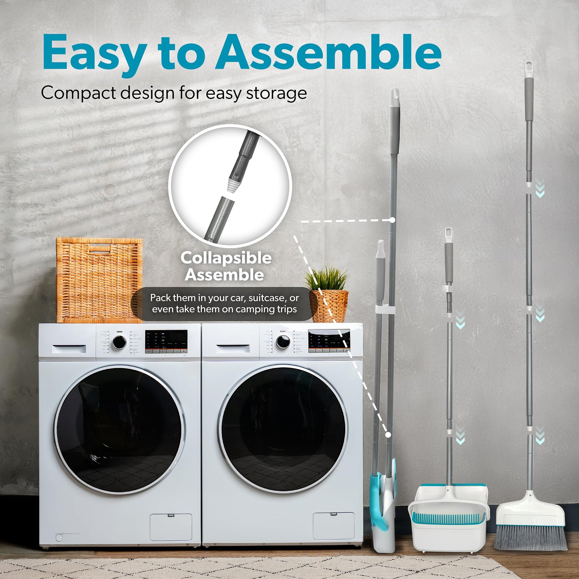 Butler Broom and Dustpan Set for Home